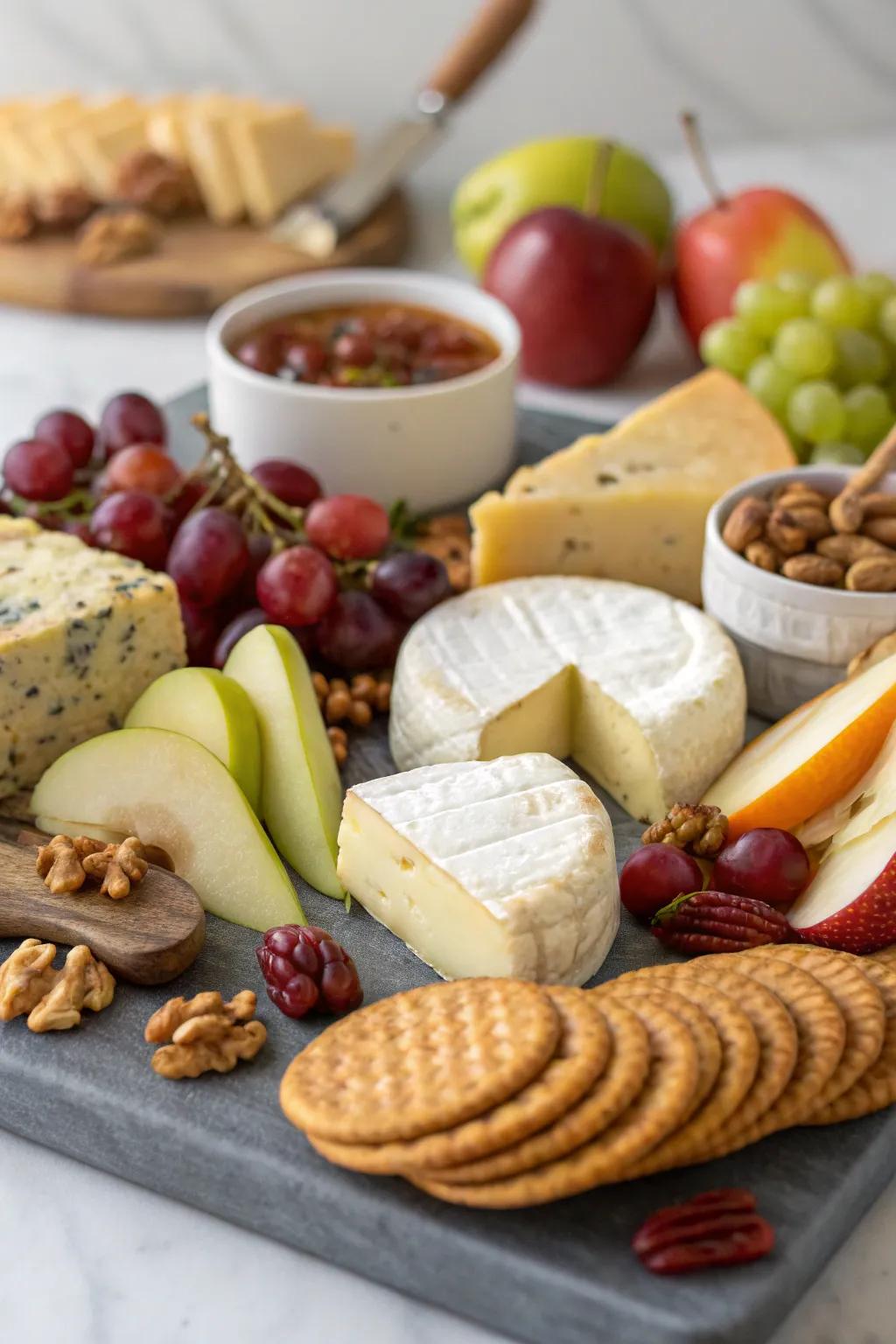 Host in style with a curated artisan cheese board.