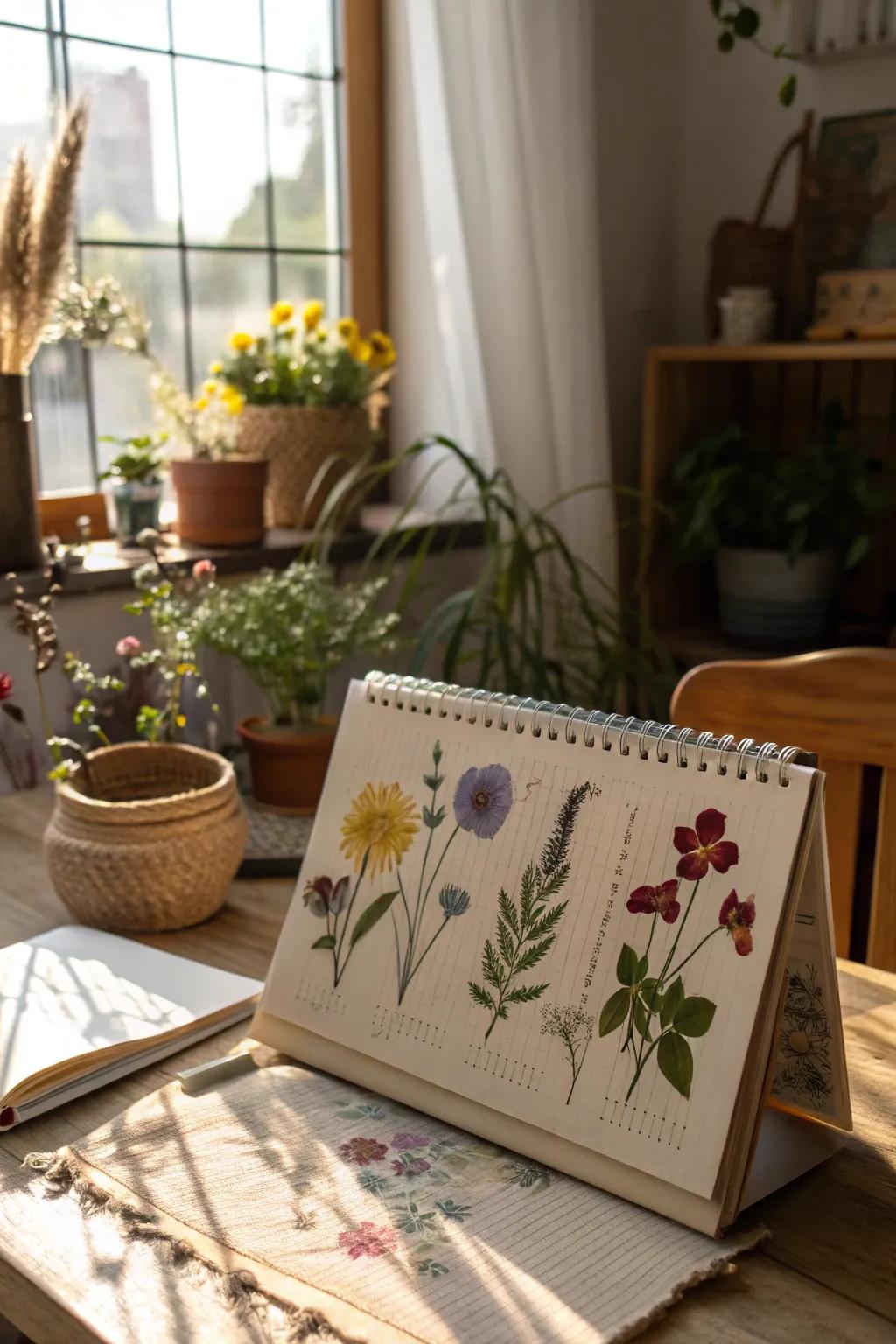 Bring the outdoors in with a nature-themed calendar.