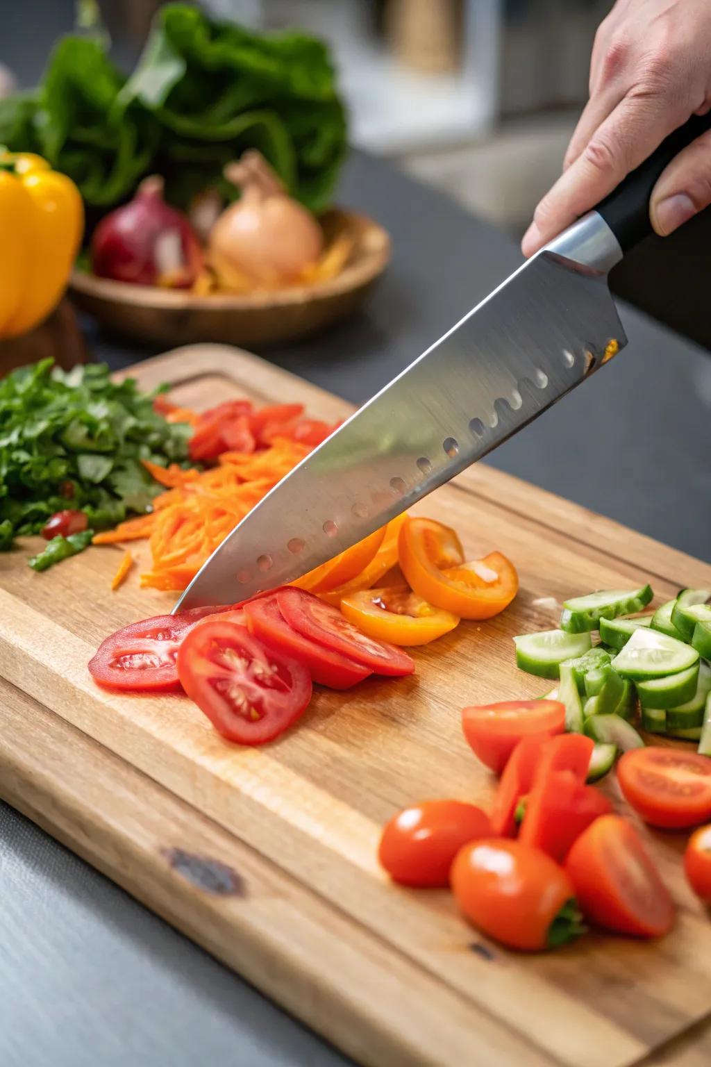 A high-quality chef's knife, a must-have kitchen tool.