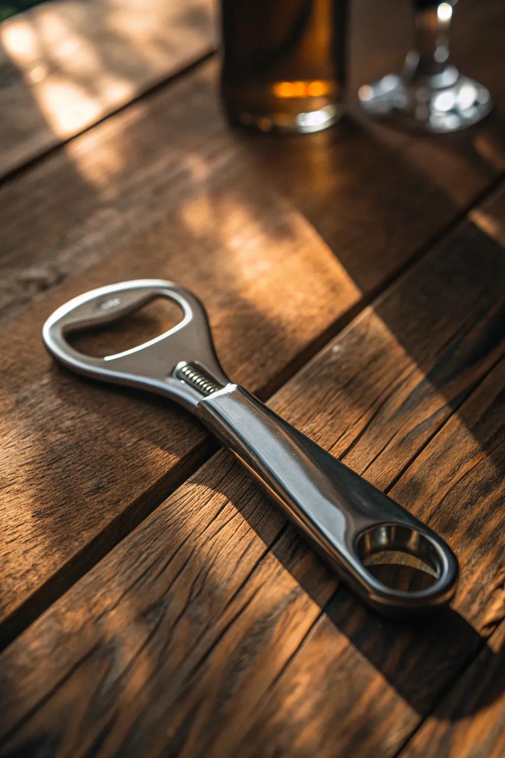 Demonstrate the power of a lever with elegance and style: the ultimate bottle opener trick.