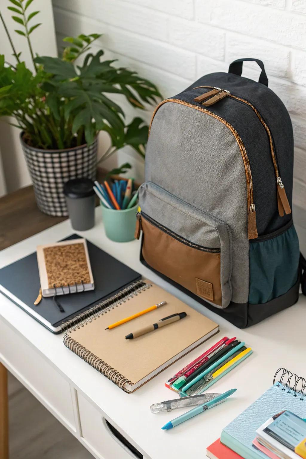 Step into high school with a stylish and practical backpack.