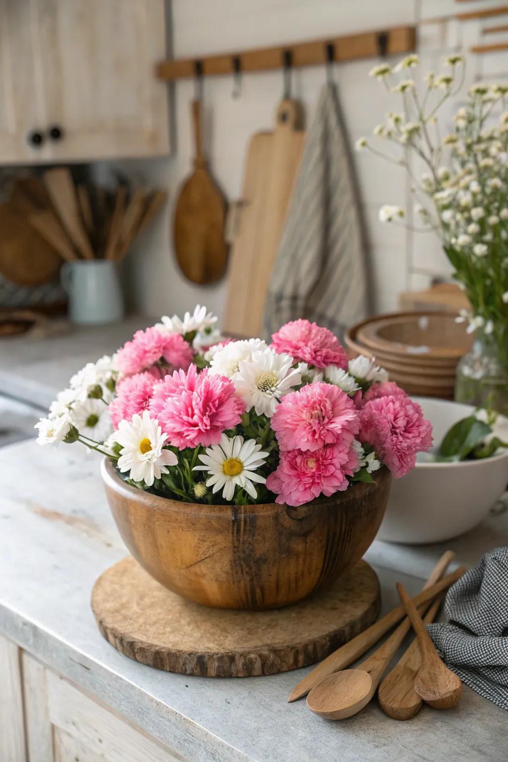 A farmhouse kitchen accent that adds cheer and warmth.