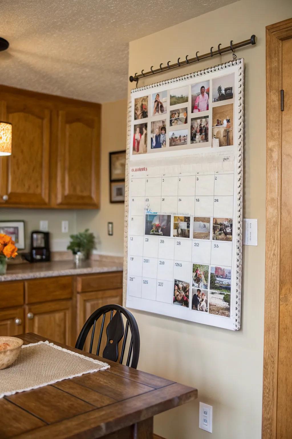 A personalized calendar filled with cherished memories.