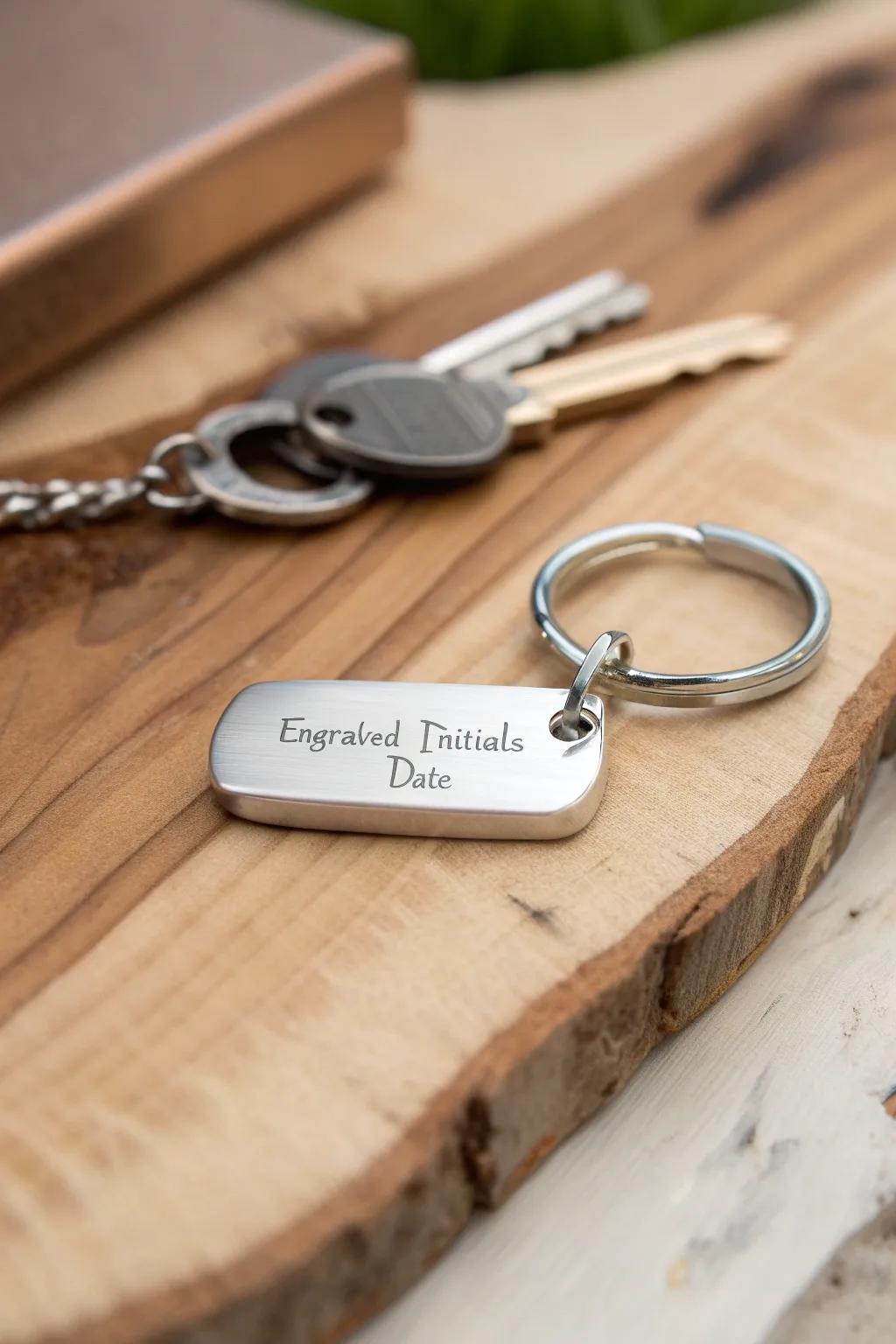 A custom keychain to carry your love everywhere.