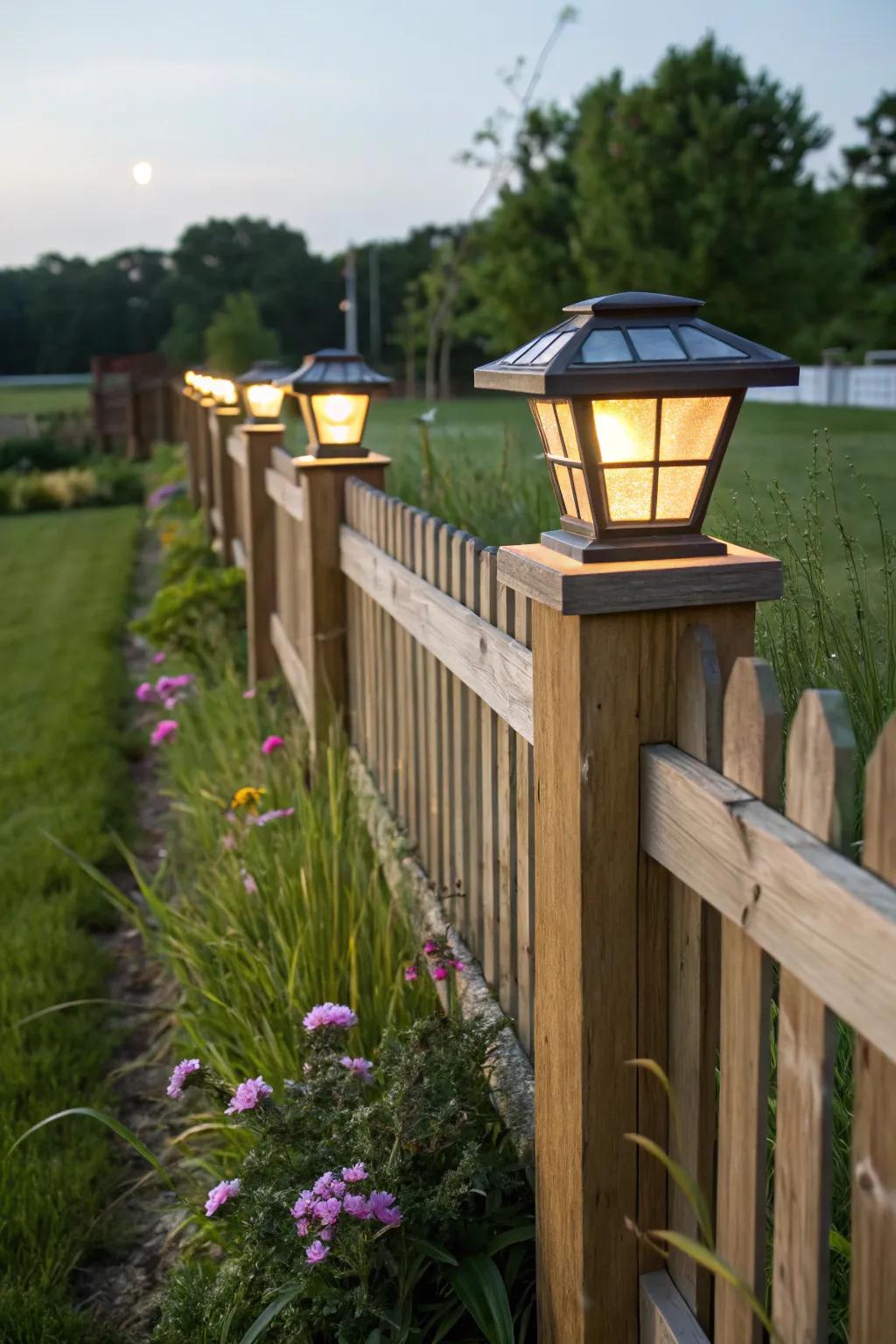 Modernize your fence with solar post caps.