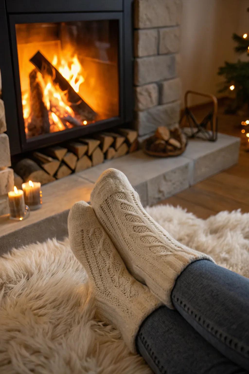 Step into luxury with cashmere socks.