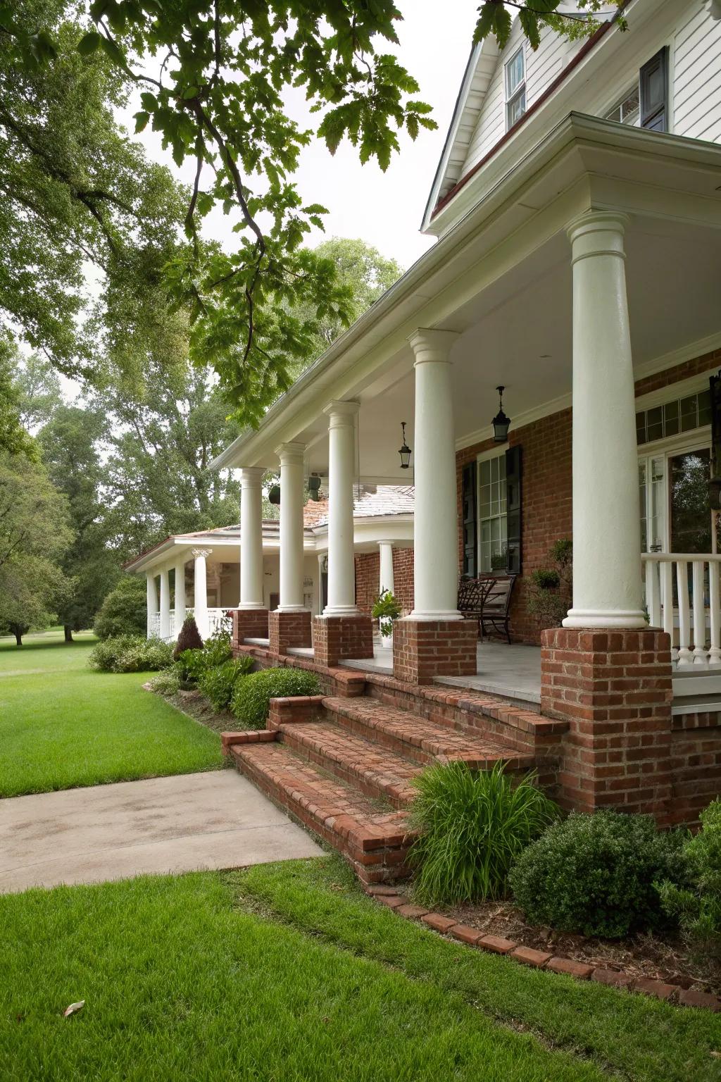 Brick bases provide a solid, traditional foundation