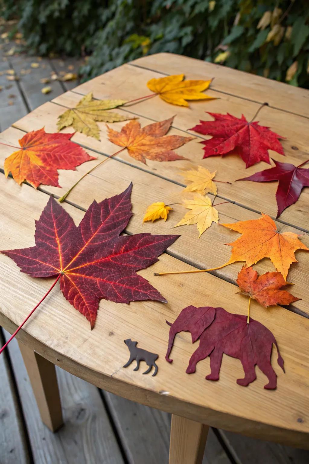 Leaf animals adding a playful touch to your crafting repertoire.