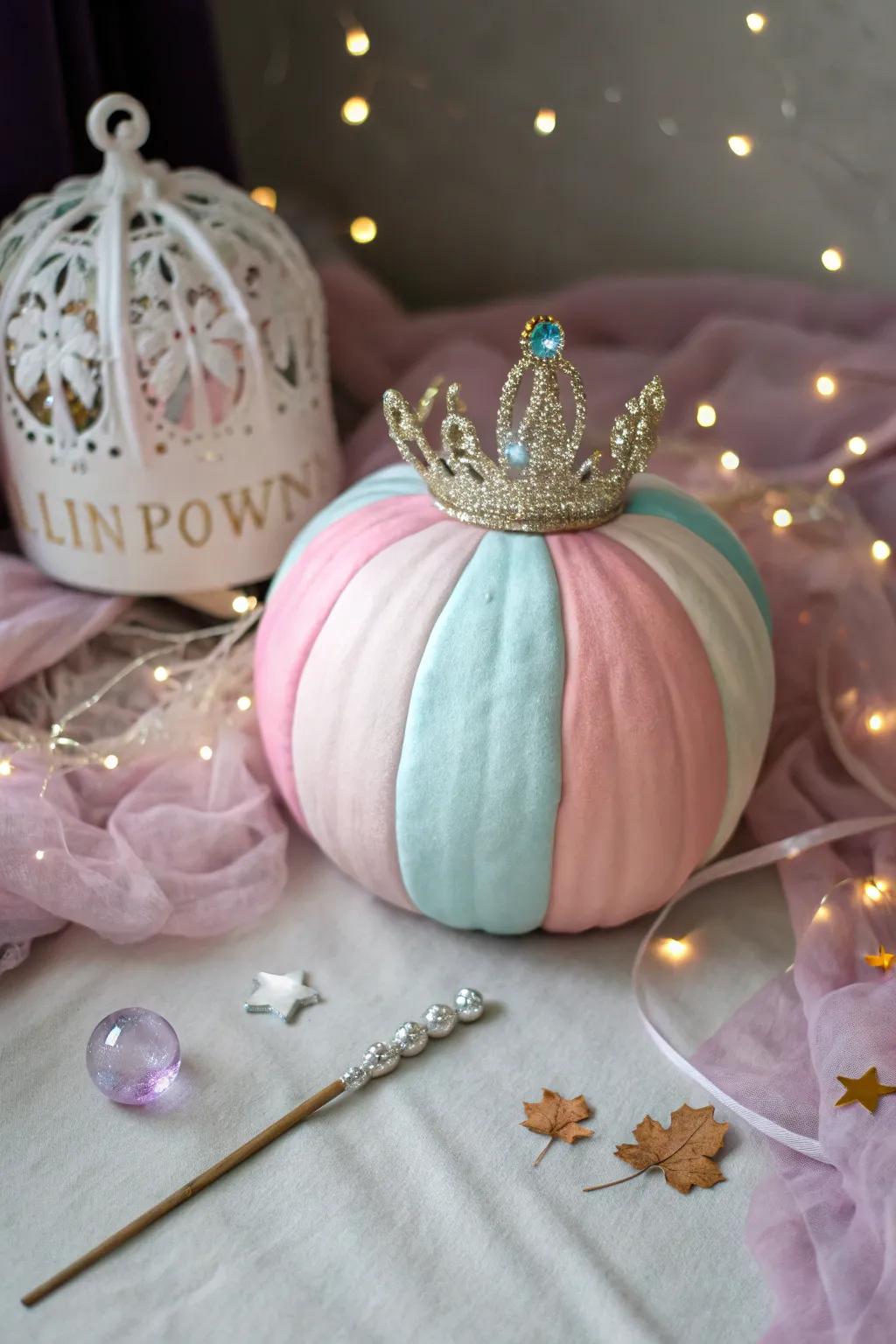 Step into a fairy tale with a magical pumpkin that's full of enchantment.