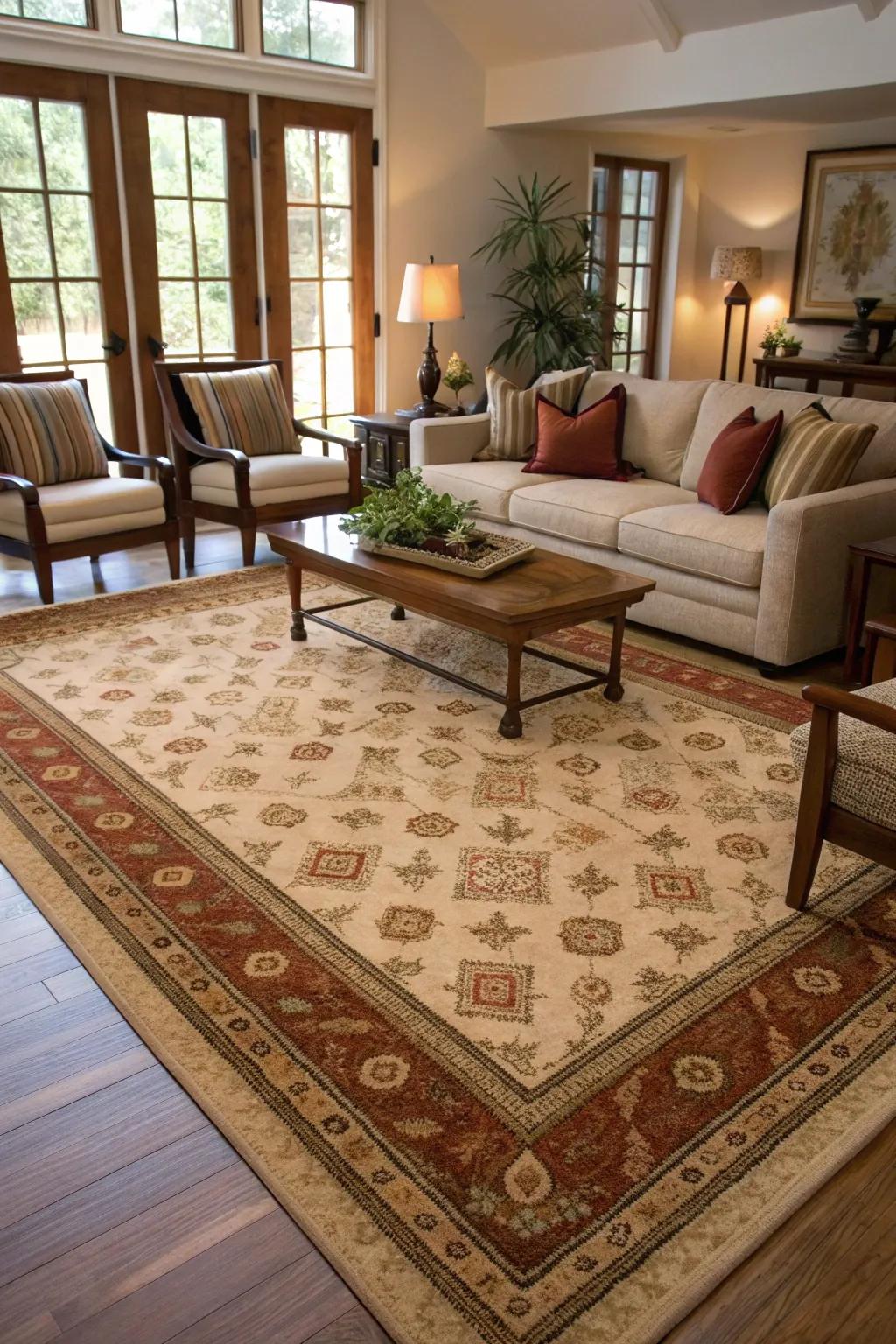 Rugs are key to defining and enhancing living spaces.