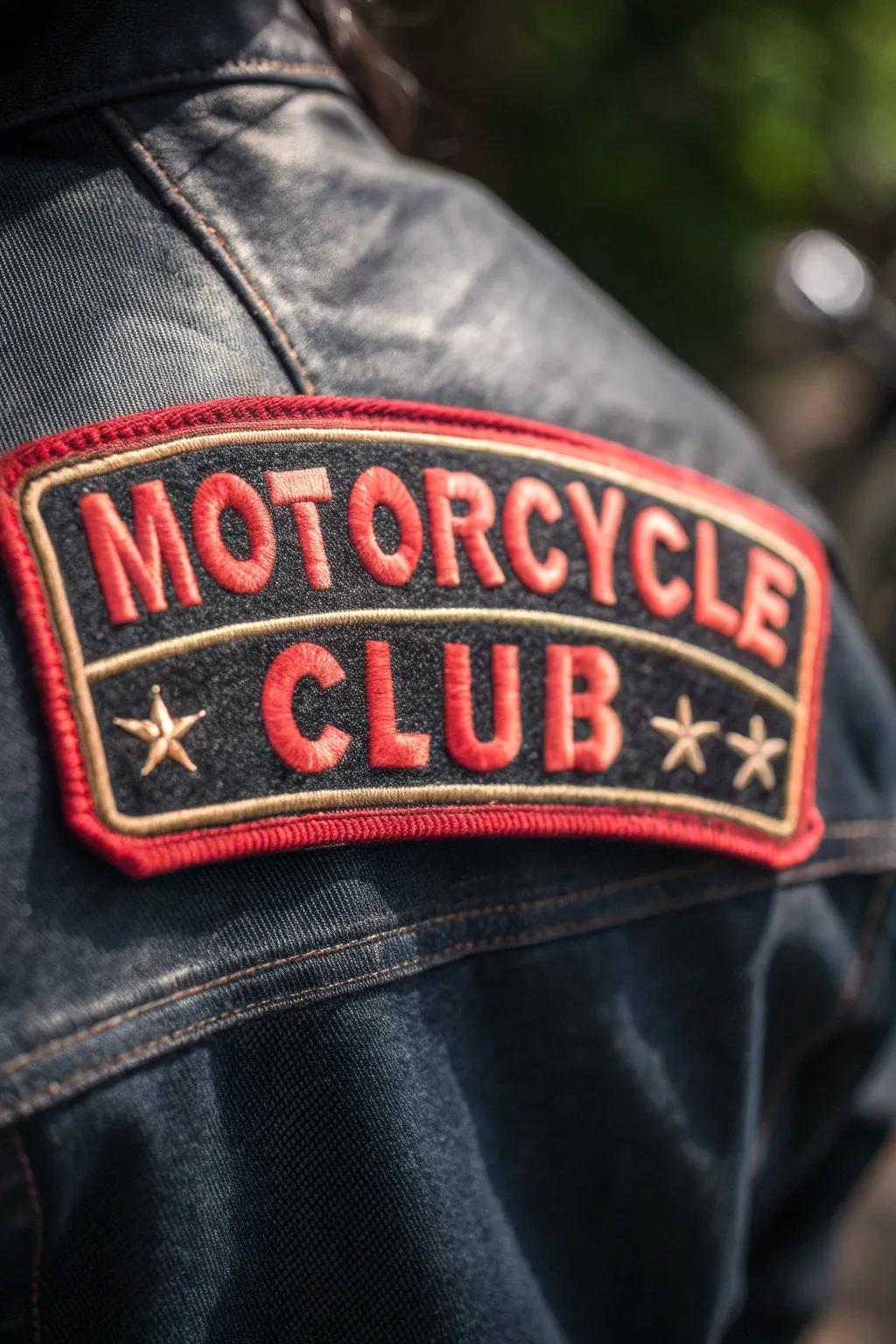 Stand out with bold typography: a vintage-style patch that speaks volumes.