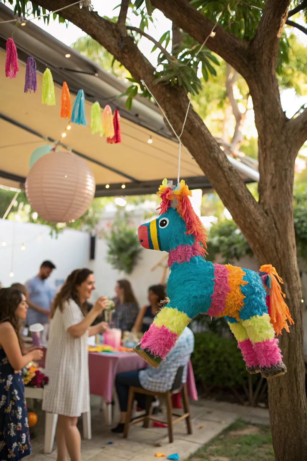 A classic donkey mini piñata that embodies the spirit of a fiesta.