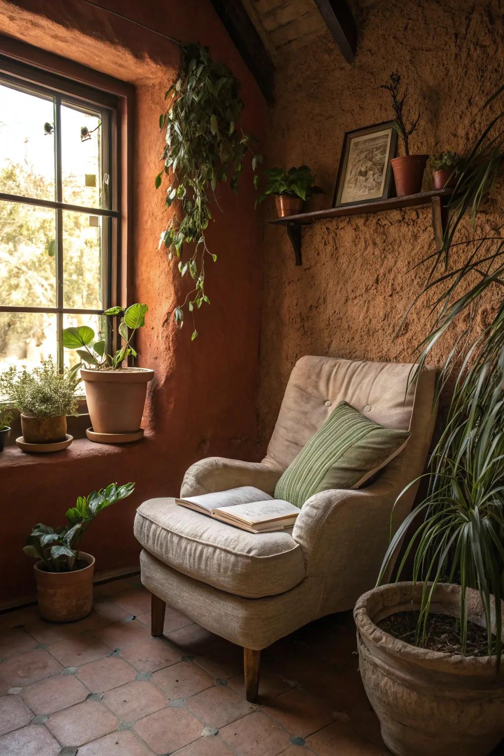 Earthy terracotta brings warmth and comfort to any space.