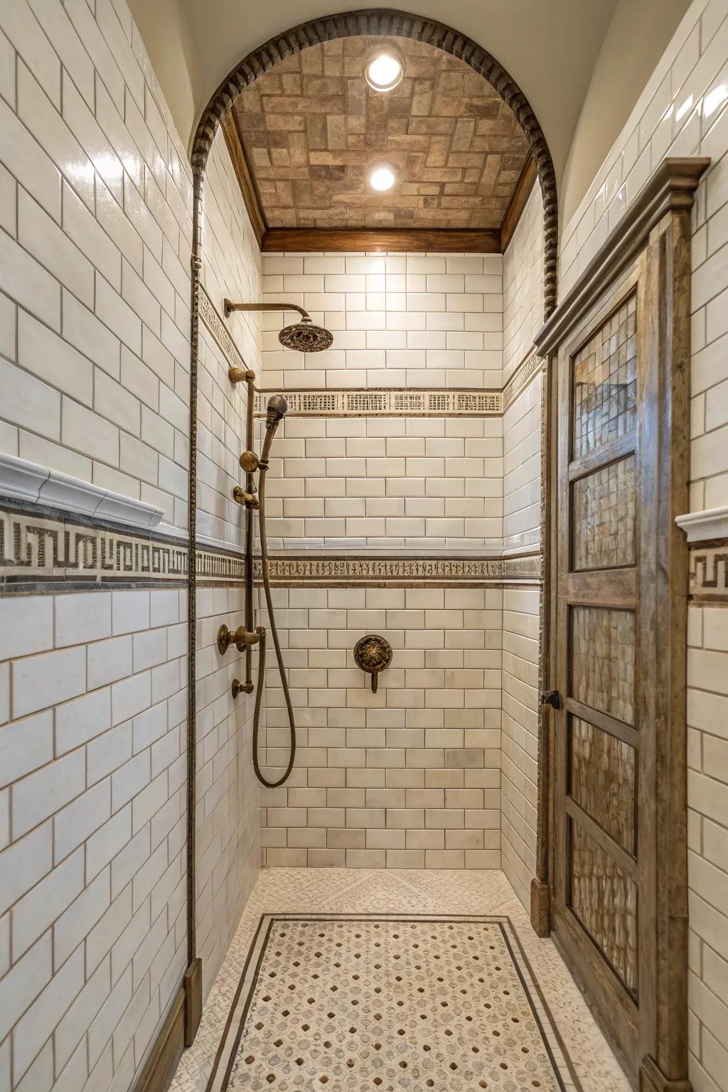 Subway mosaics blend vintage charm with modern elegance.