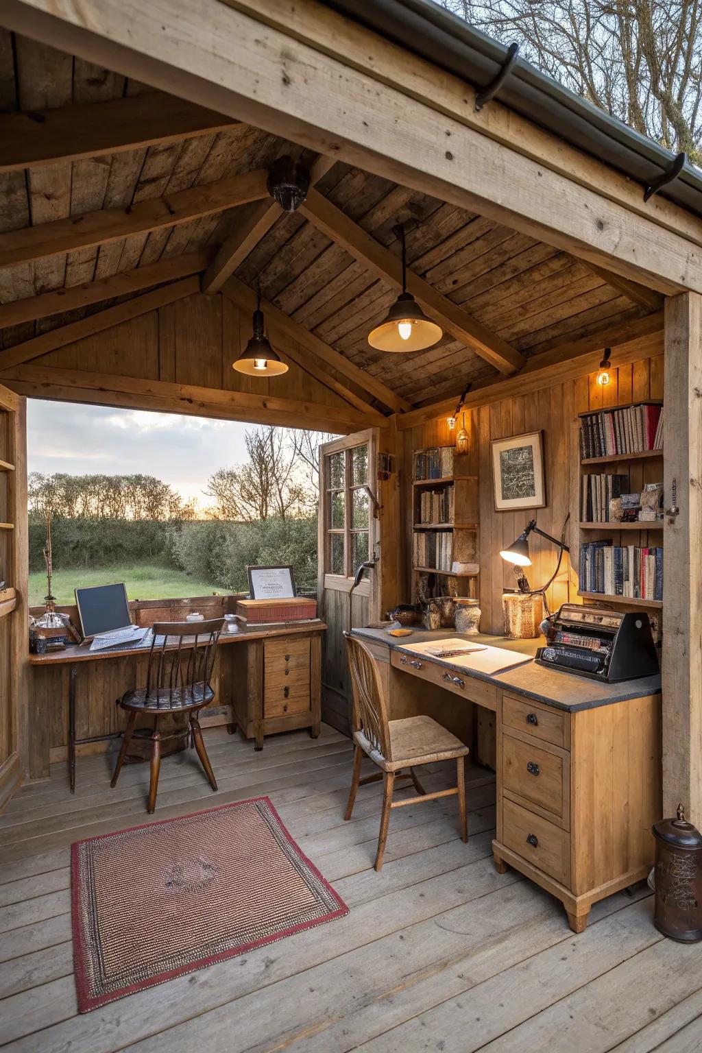 A rustic escape for a warm work environment