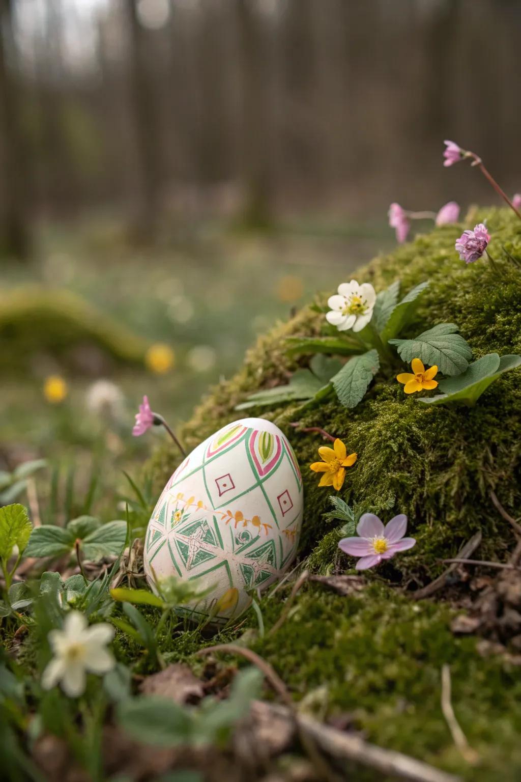 Discover the beauty of nature with this elegant Easter egg hunt idea, where each clue is a piece of the earth's own artistry.