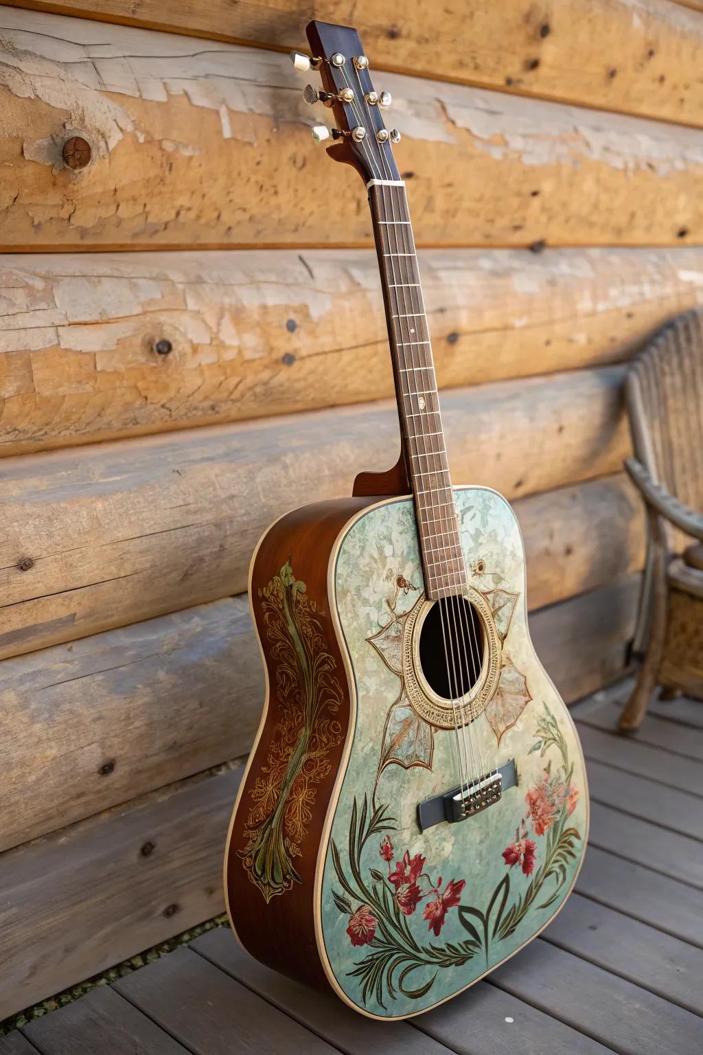 Strum the strings of history with this vintage-inspired masterpiece.