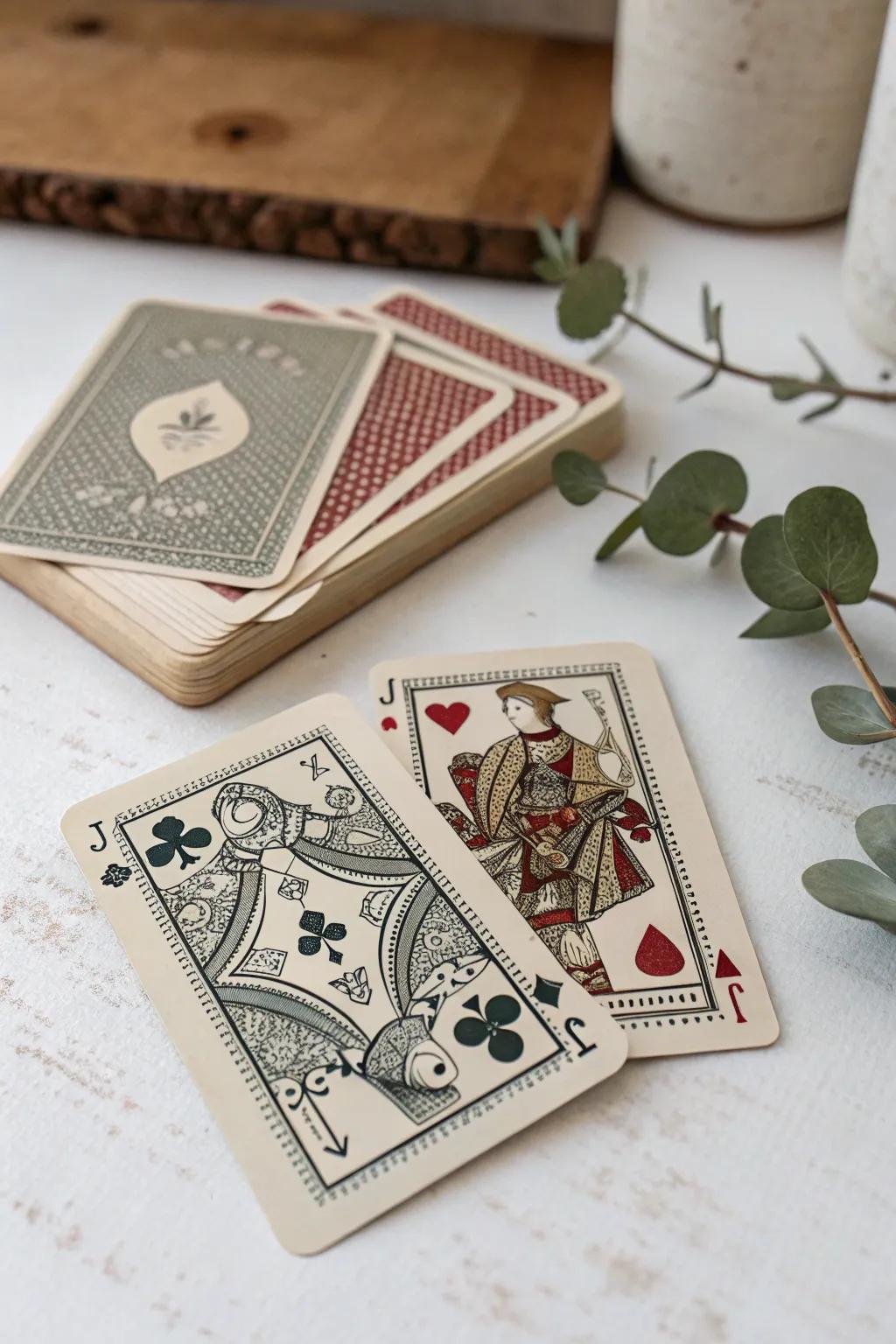 Rediscover the magic of yesteryears with a nostalgic deck of cards that whispers stories of the past.
