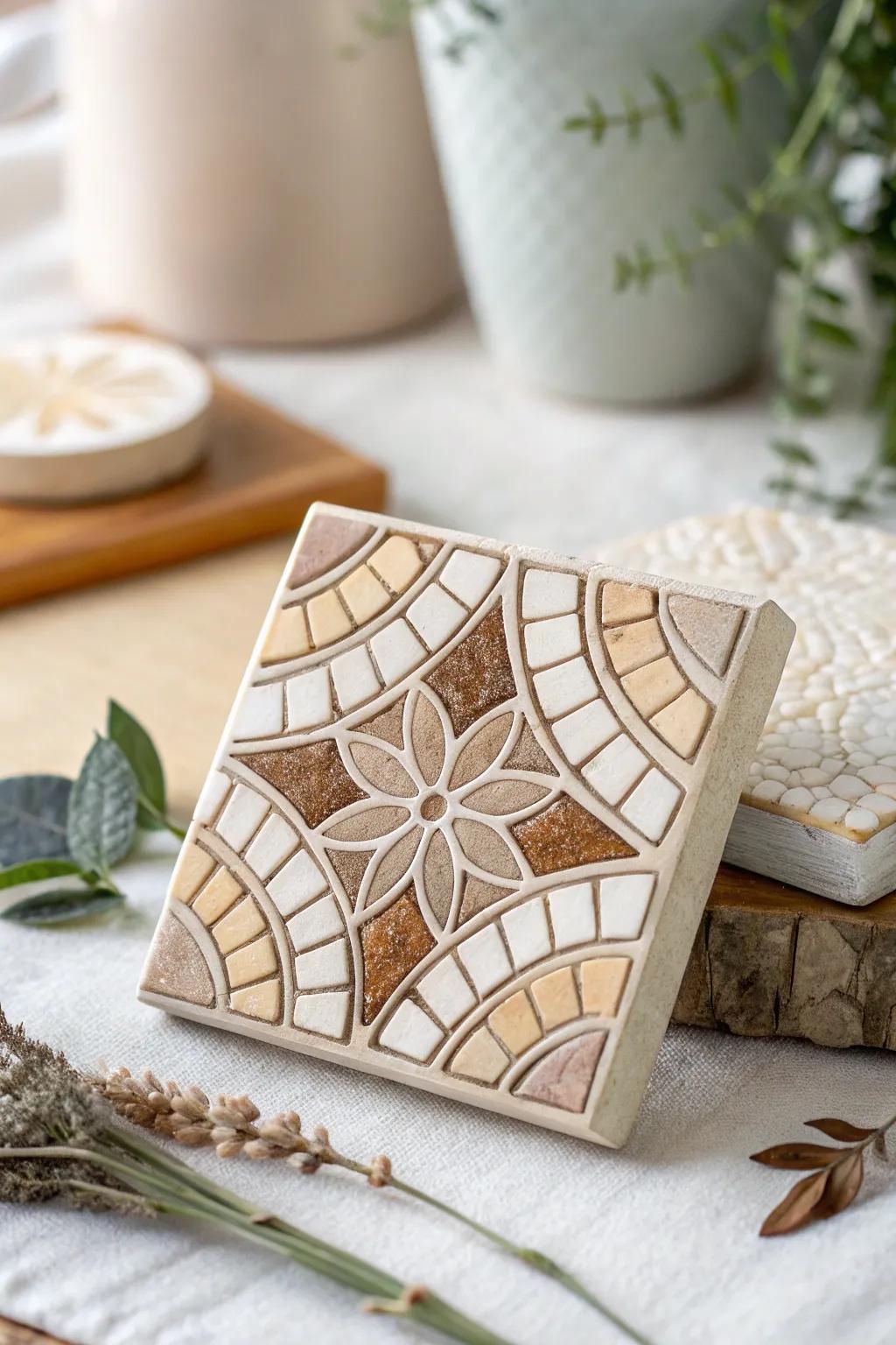 Crafted Beauty: Discover the art of creating stunning polymer clay mosaics.