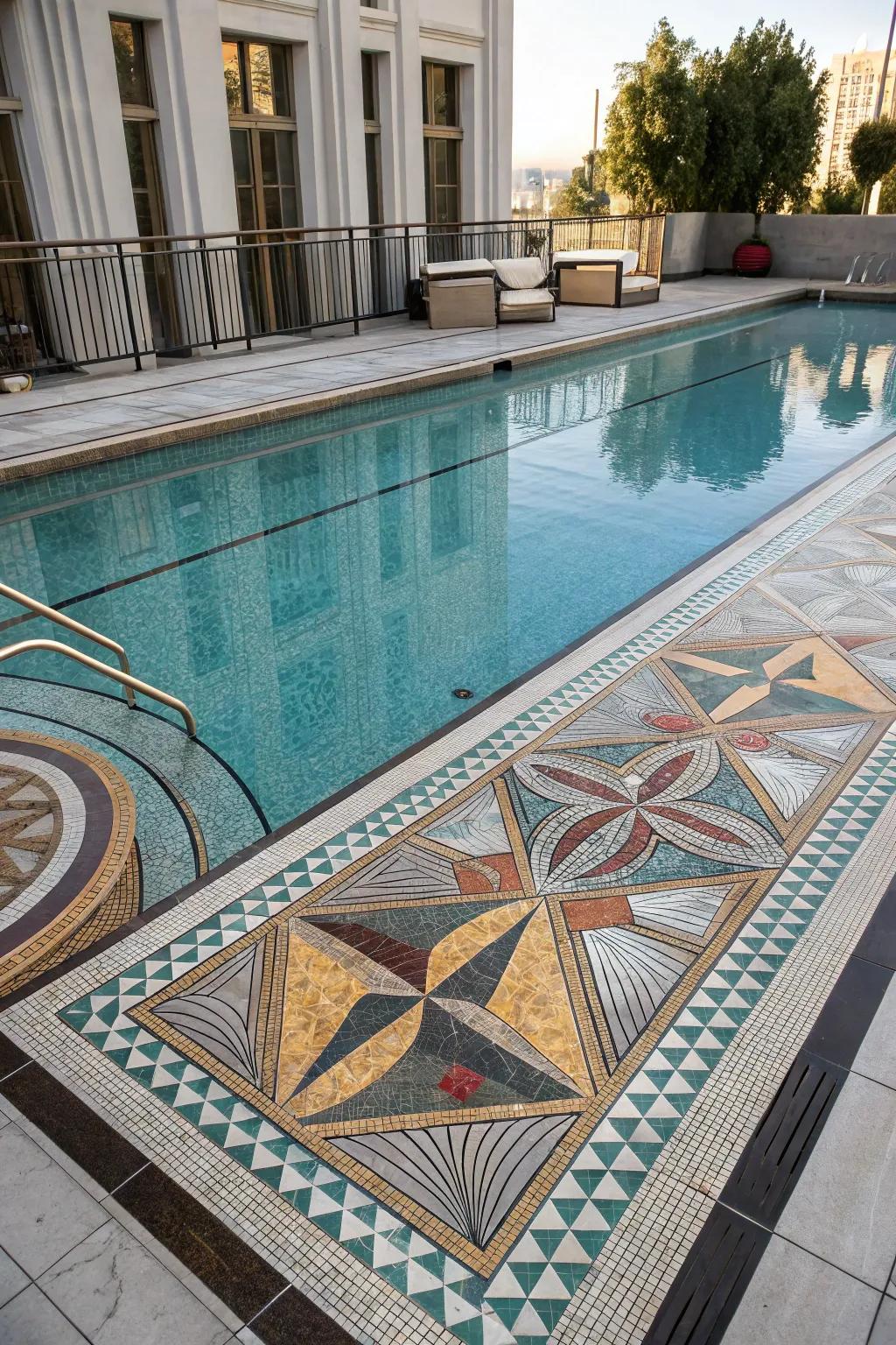 Step back in time with an Art Deco mosaic design.