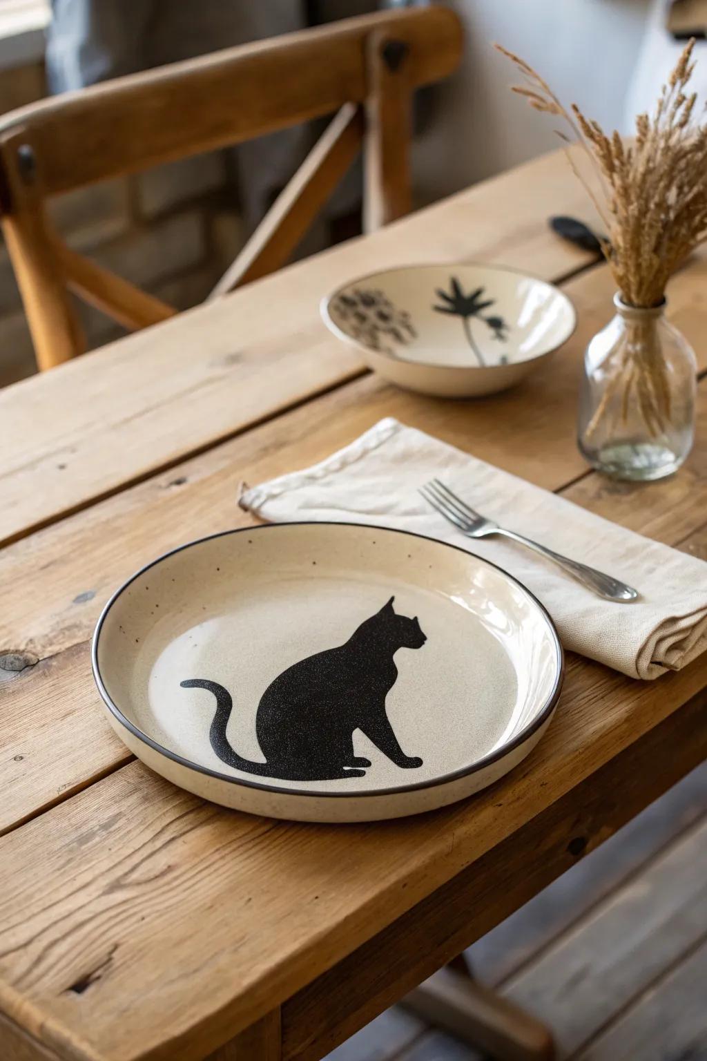 Animal silhouettes add a whimsical charm to your pottery.