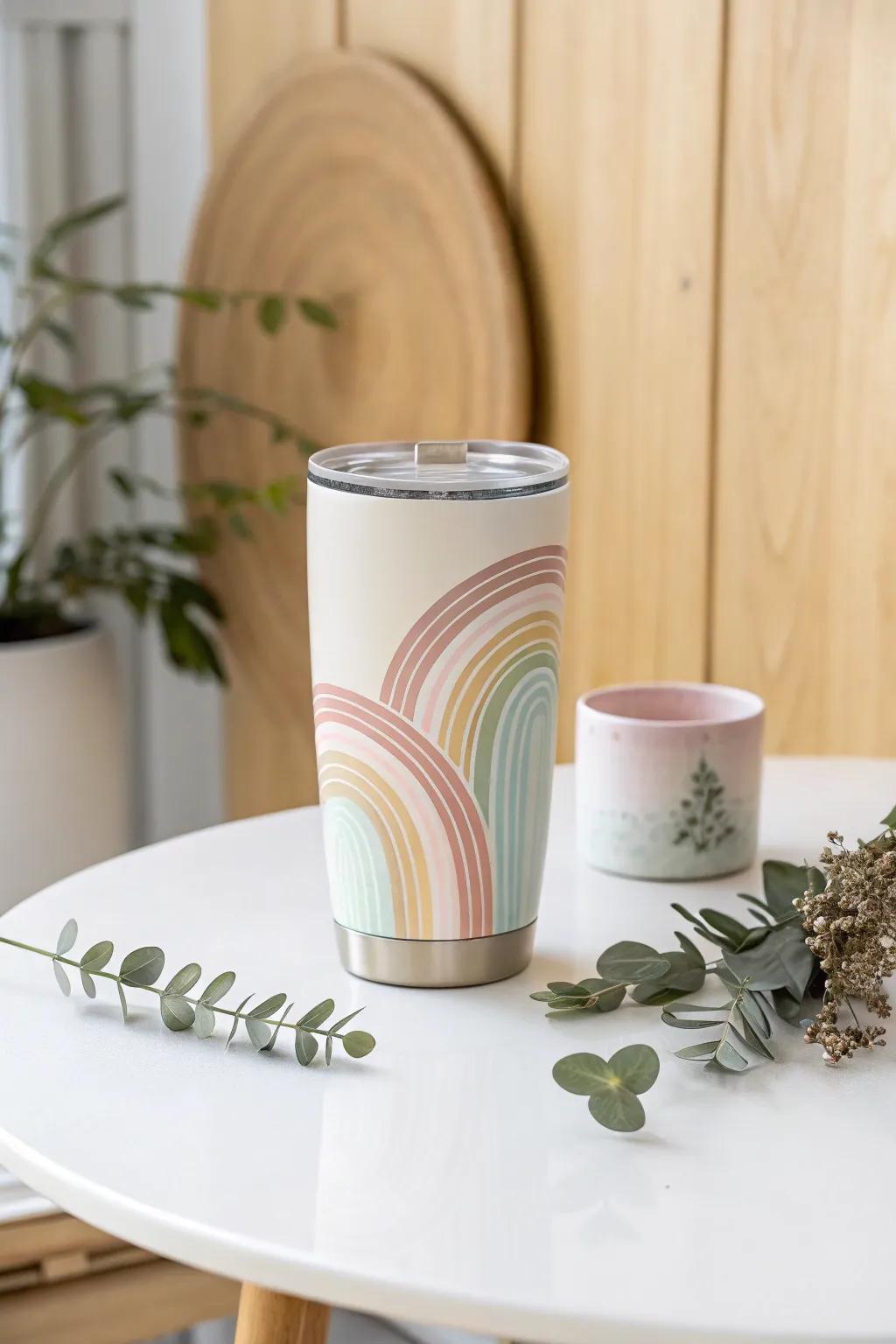 Create your own rainbow masterpiece with minimalist elegance.