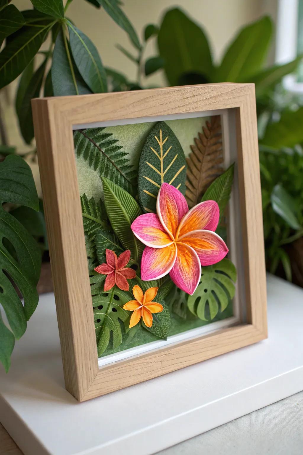 Bring your rainforest diorama to life with a burst of vibrant blooms.
