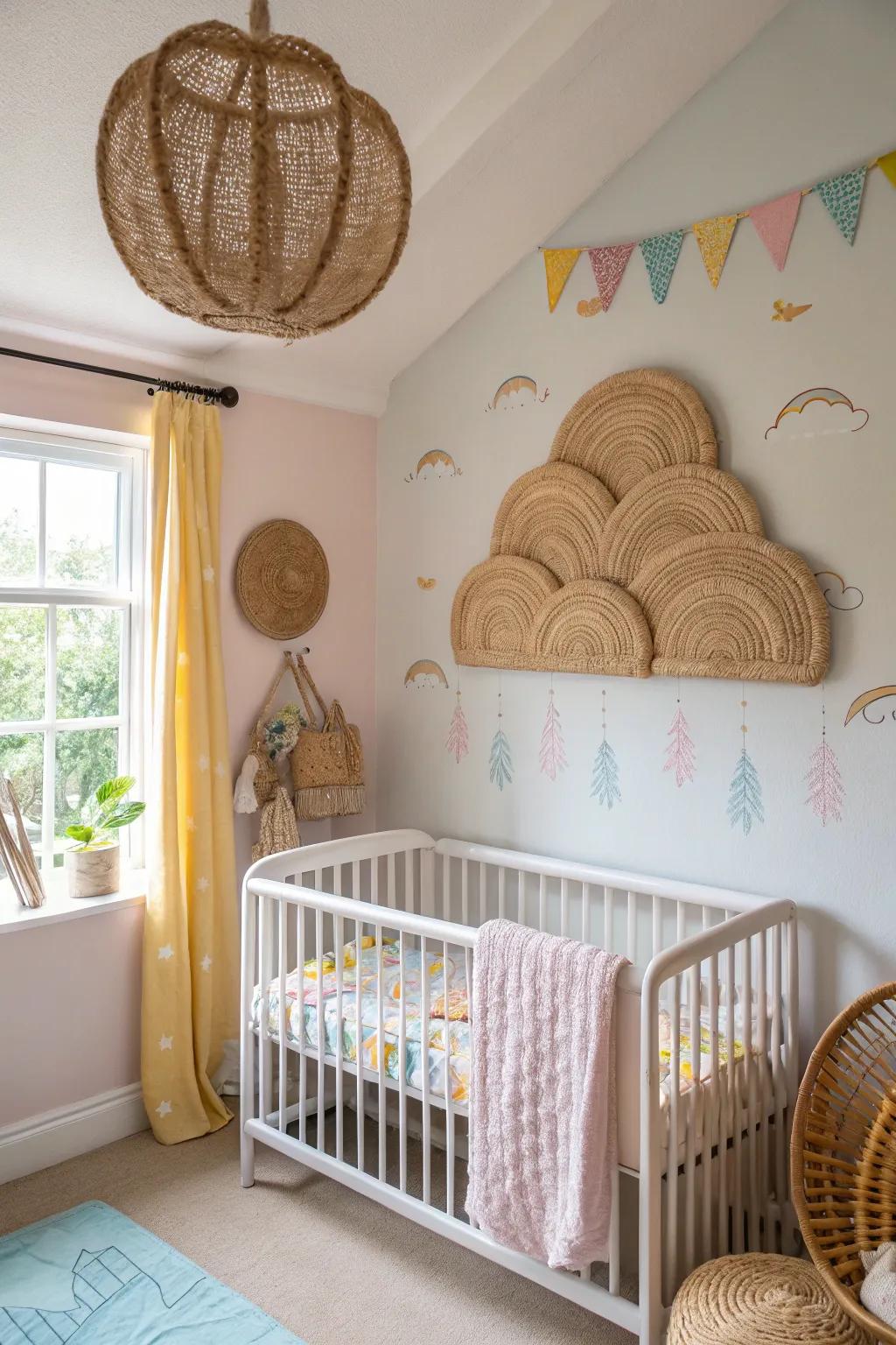 Add whimsy to any room with dreamy rattan cloud decor.