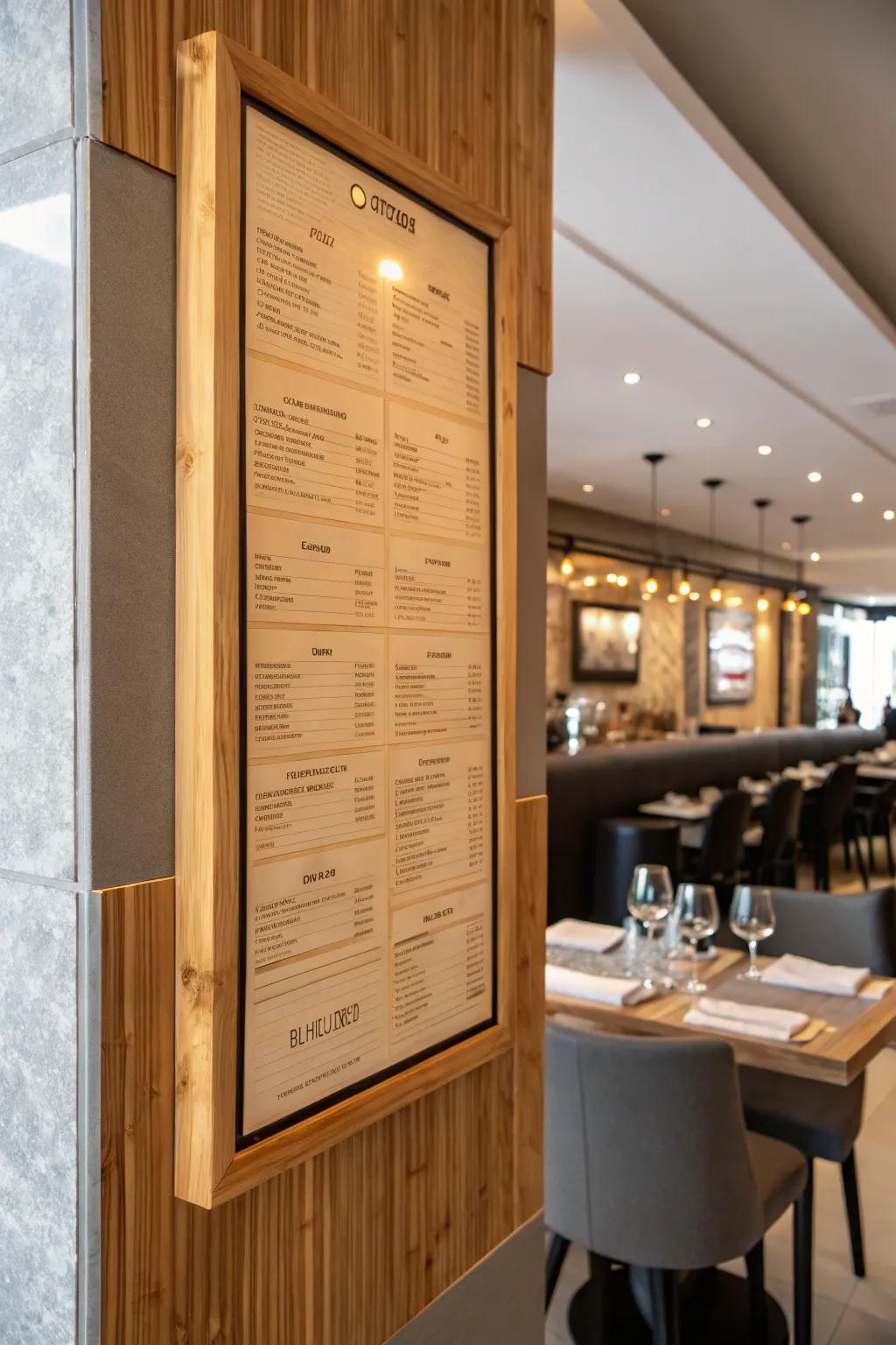 Sustainable materials reflect your restaurant's commitment to the environment.