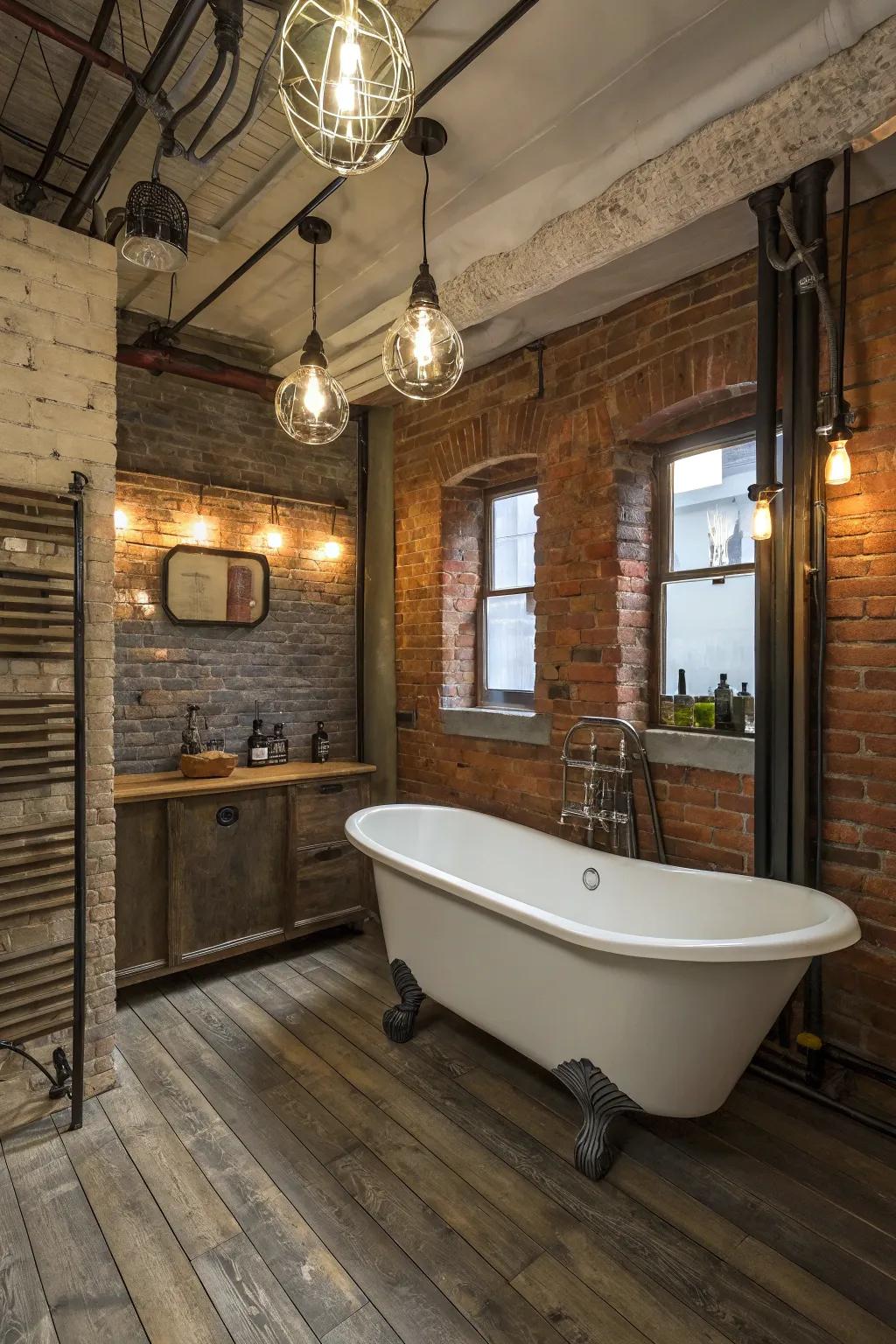 Mixing modern and vintage elements creates a timeless bathroom design.