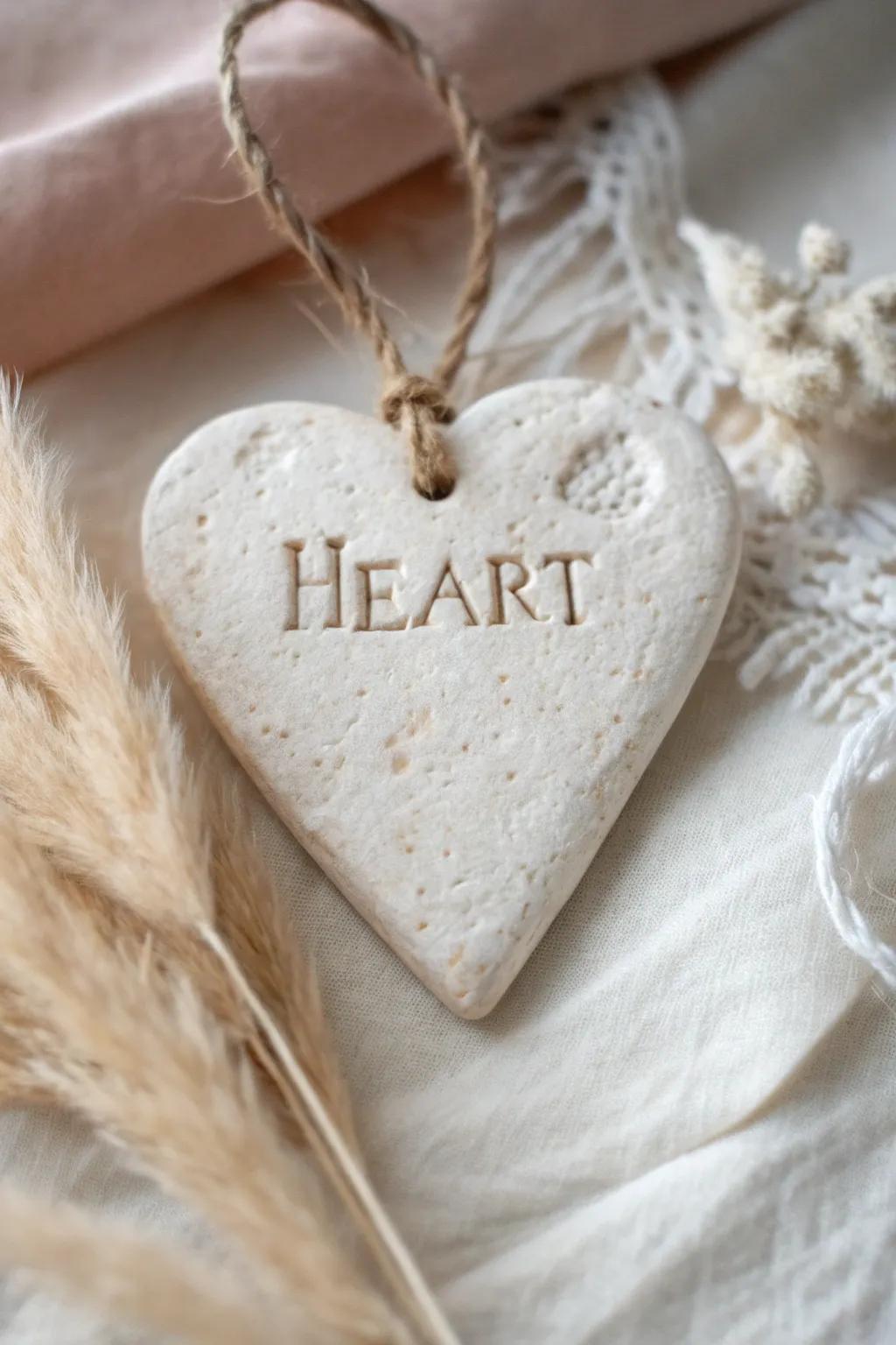 Capture the essence of love with a handcrafted message-in-heart ornament.