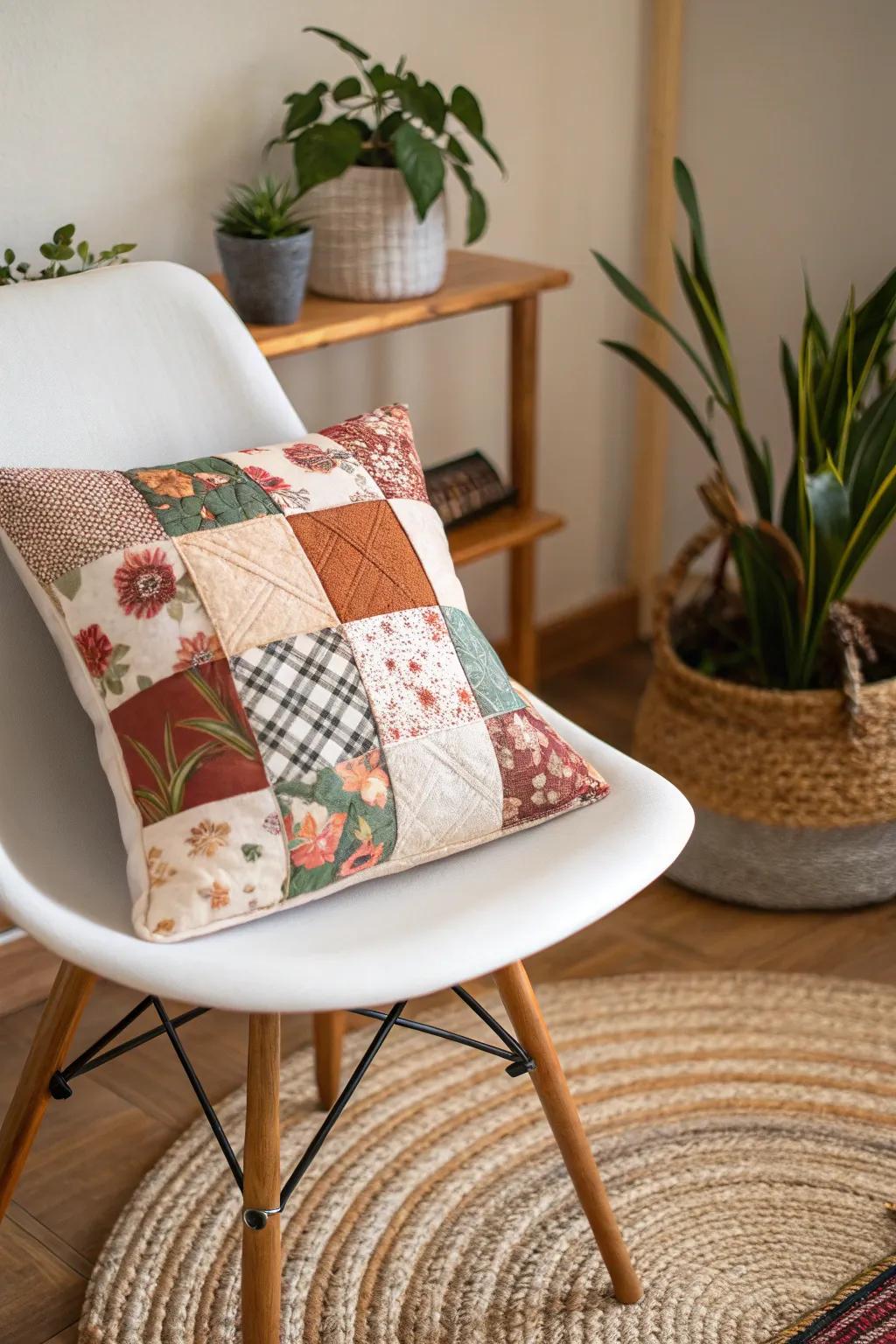 Transform your space with seasonal patchwork cushions that bring a fresh and exciting touch to your home decor.