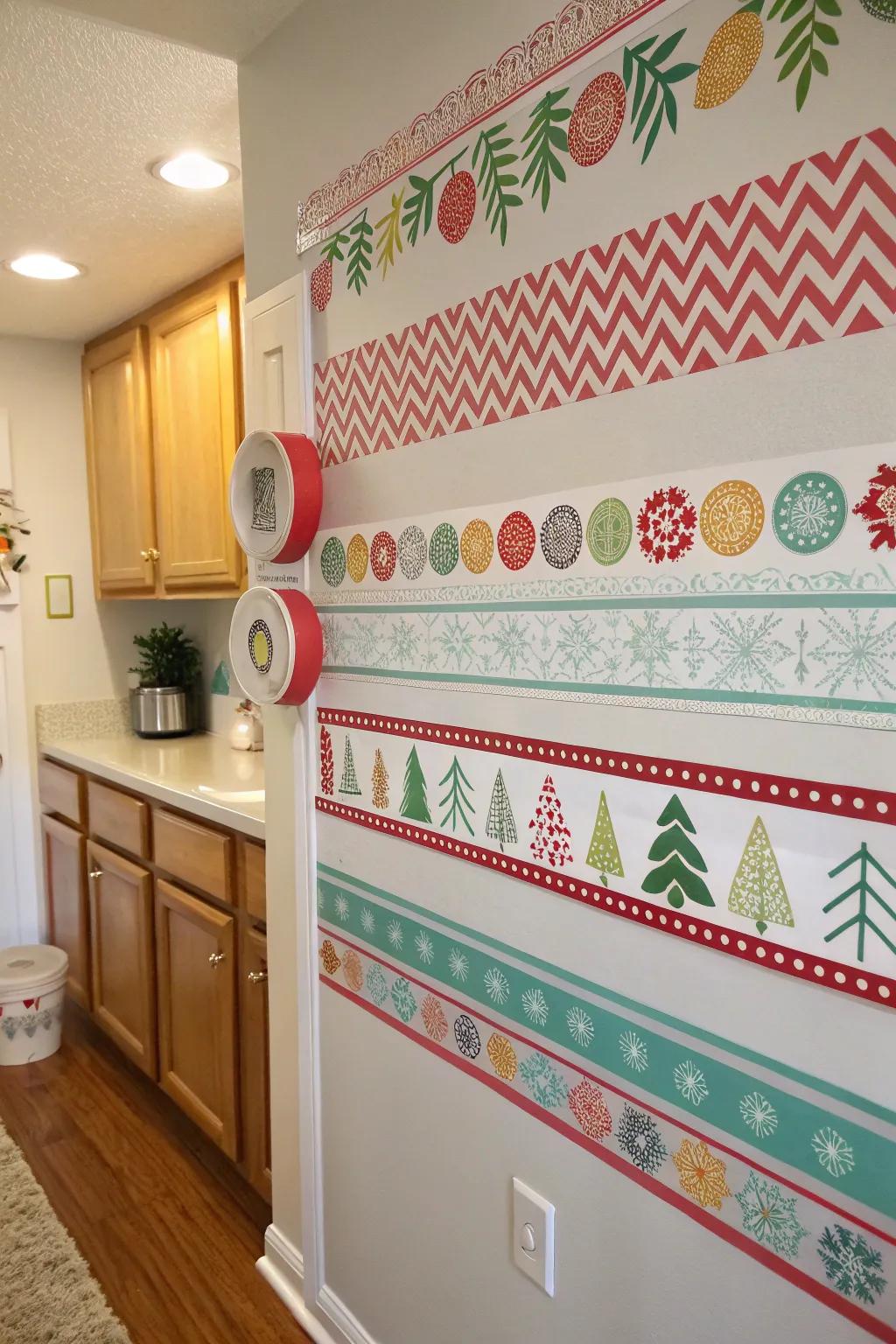 Celebrate each season with themed washi tape wall art.