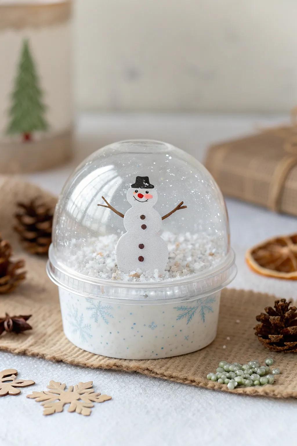 Capture the magic of winter with this charming DIY snow globe craft!