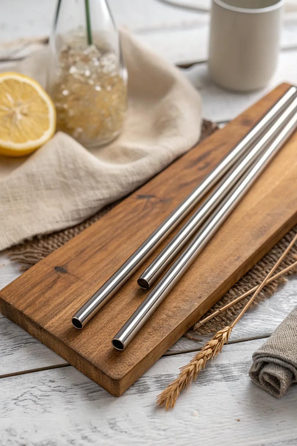 Upgrade your drinkware with style: Eco-friendly metal straws for the modern man.