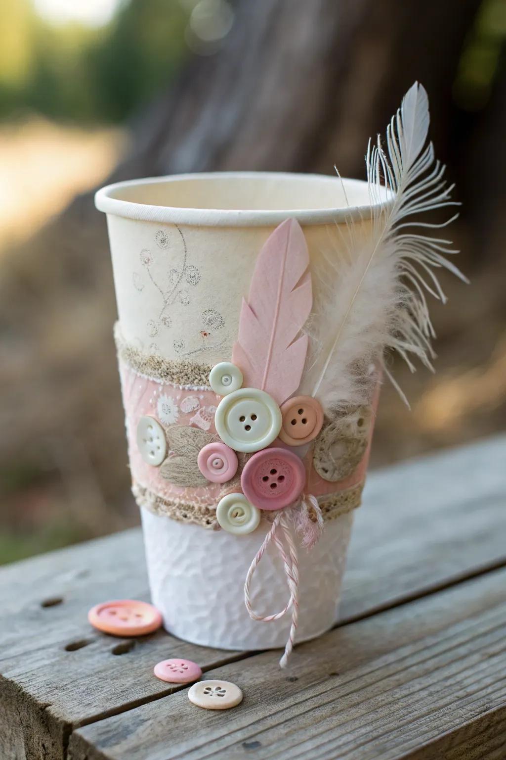 Discover the elegance of mixed media on styrofoam – where simplicity meets artistry.