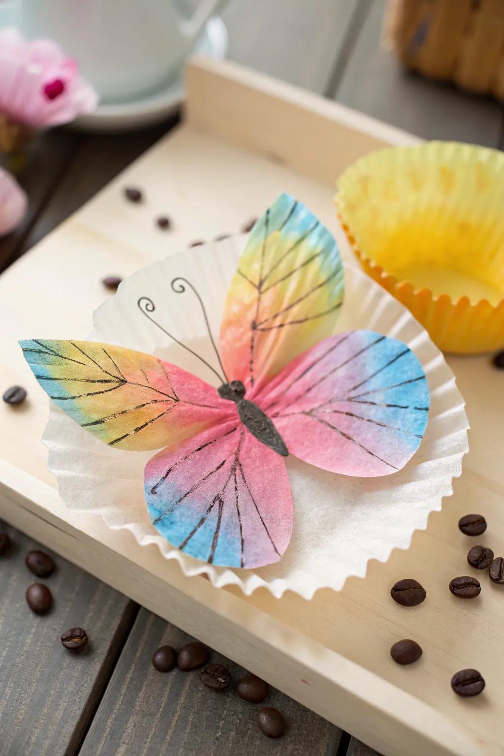 Unleash your toddler's creativity with these magical Coffee Filter Butterflies! 🌈🦋 #SummerCrafts #ToddlerArt