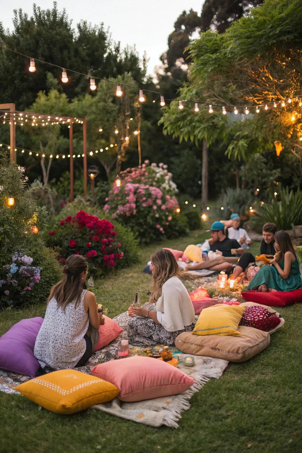 Create a laid-back boho garden gathering for a unique summer experience.