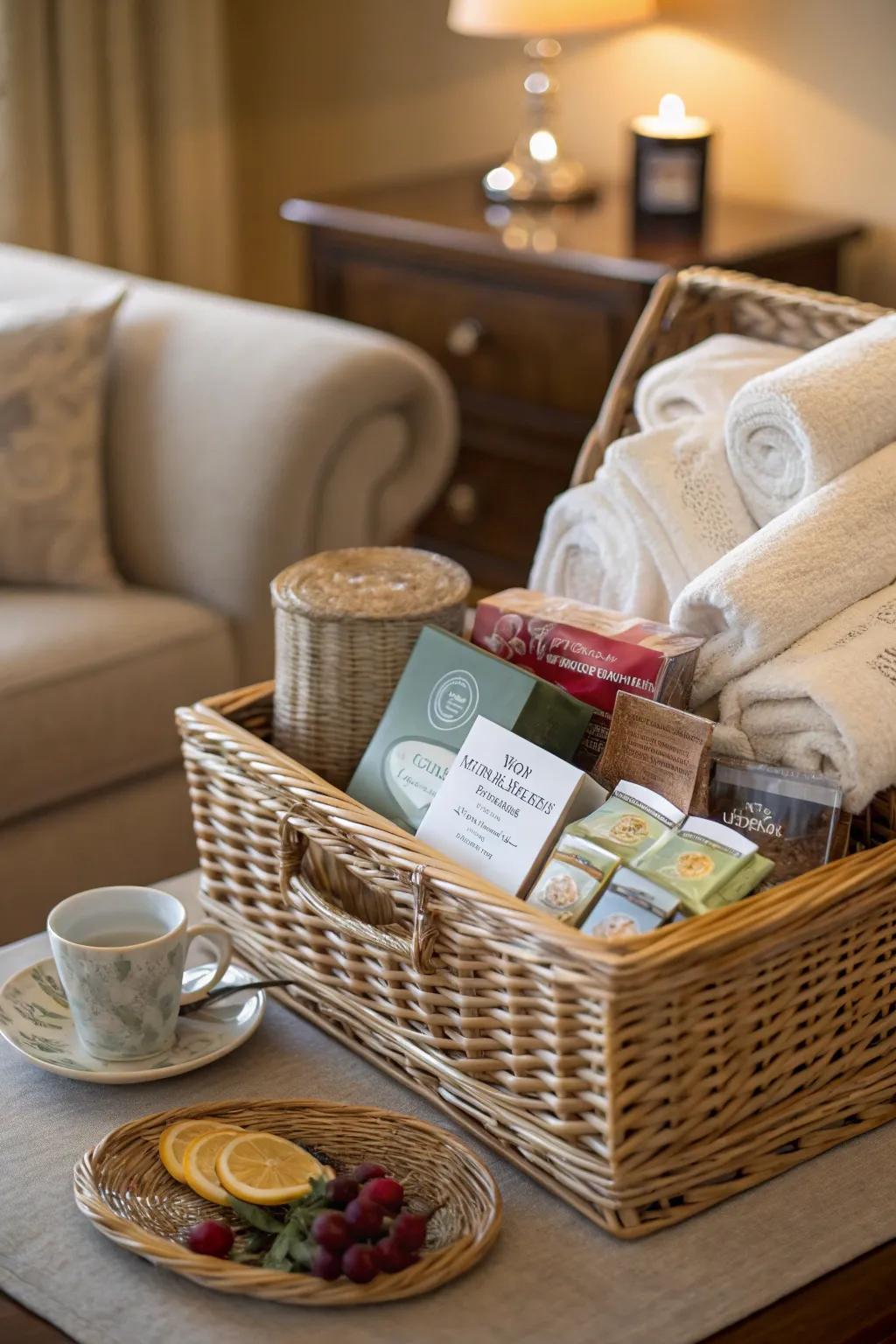 Offer warmth and comfort with a thoughtfully curated gift basket.