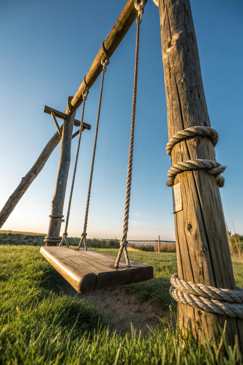 Craftsmanship meets play: A swing set that combines durability with timeless charm.