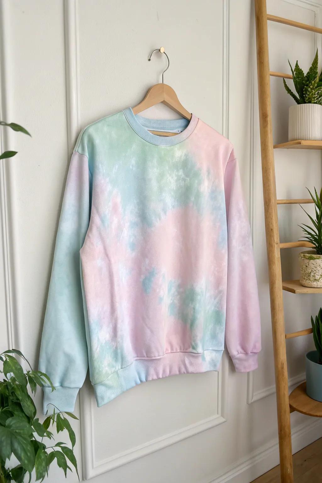 Discover the magic of ice dyeing—each sweatshirt is a one-of-a-kind masterpiece!