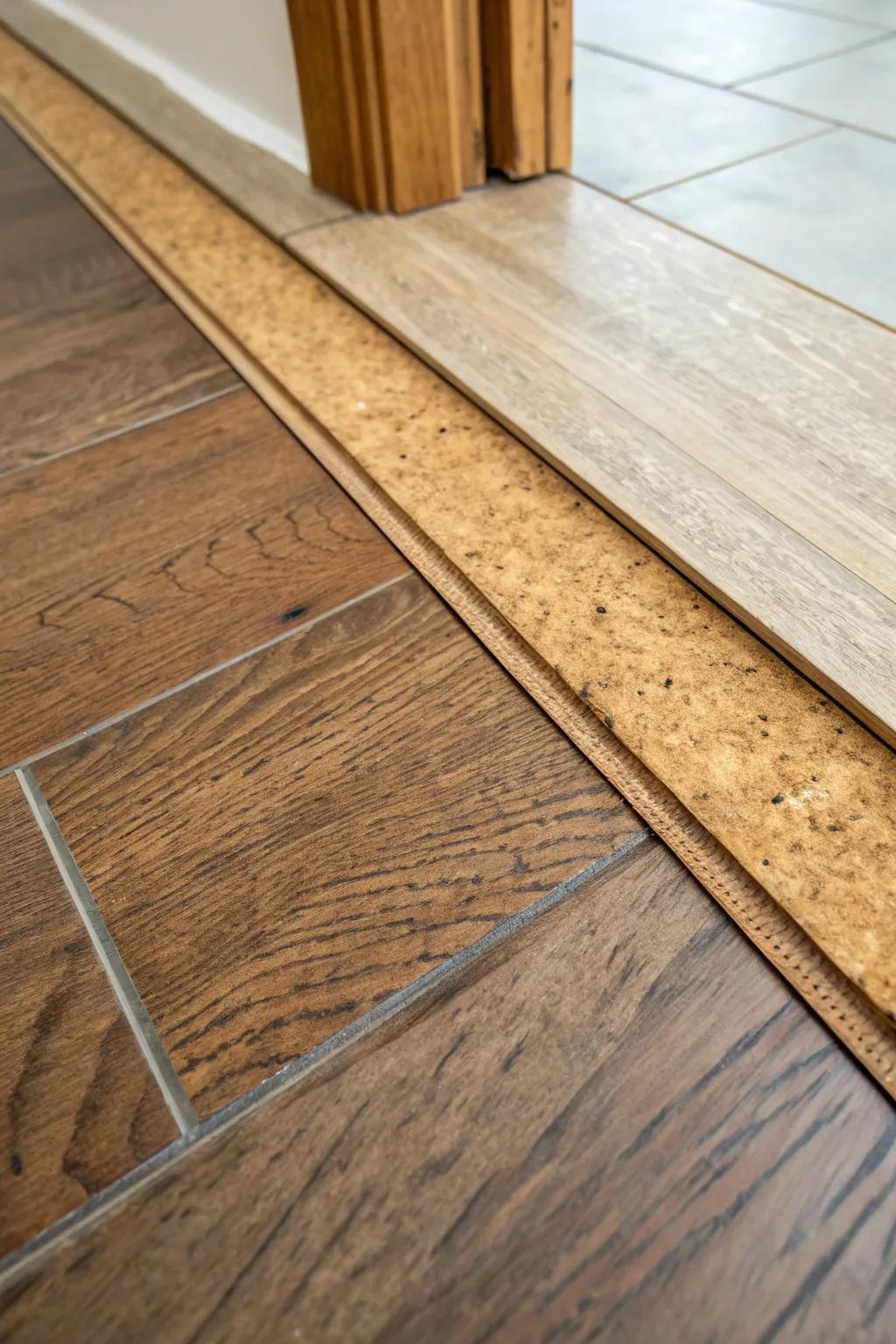 Elevate your space with eco-friendly cork transition strips for a seamless, natural look.