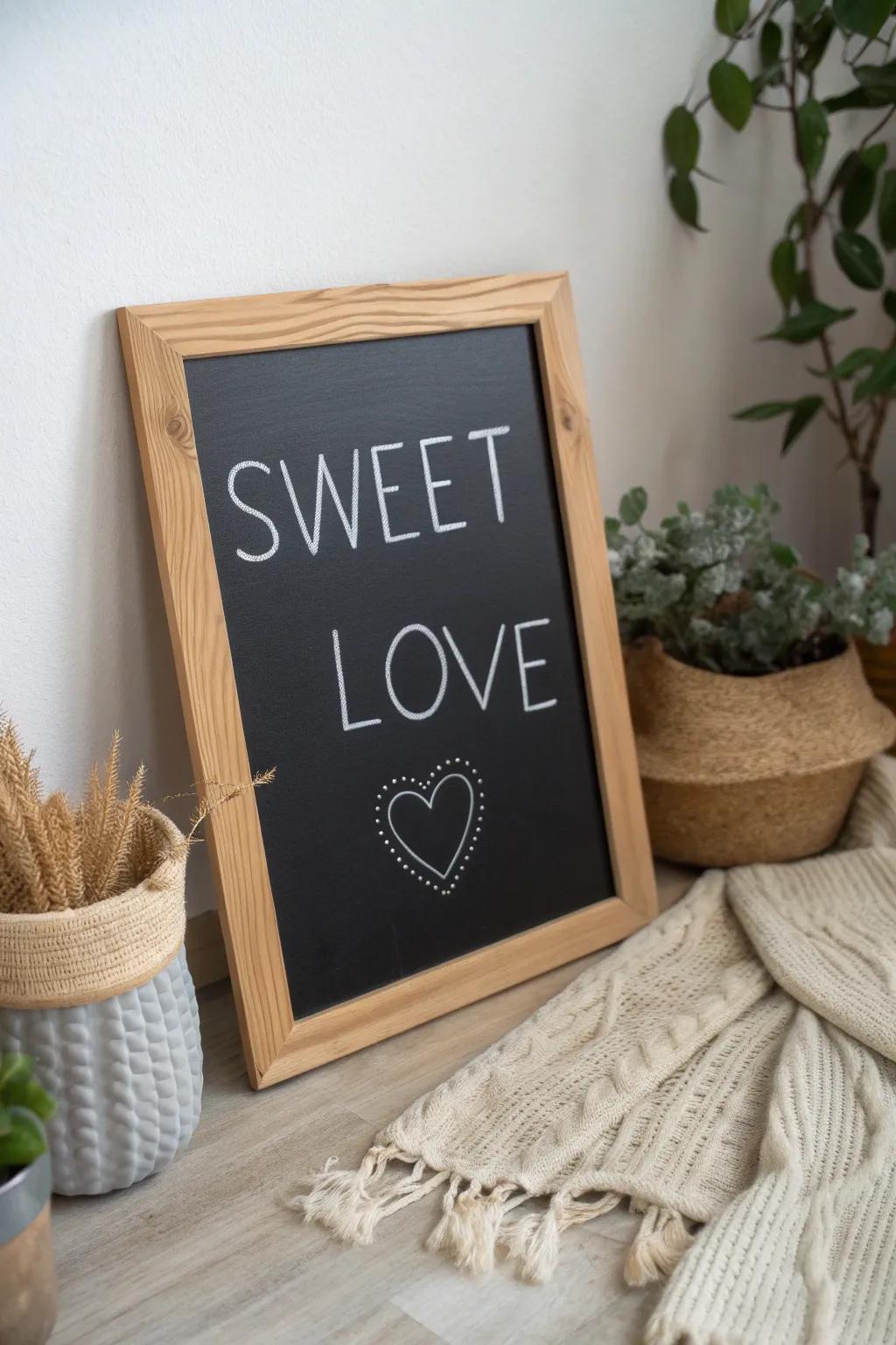 Craft a heartfelt Valentine's Day message with minimalist charm and a touch of boho elegance.