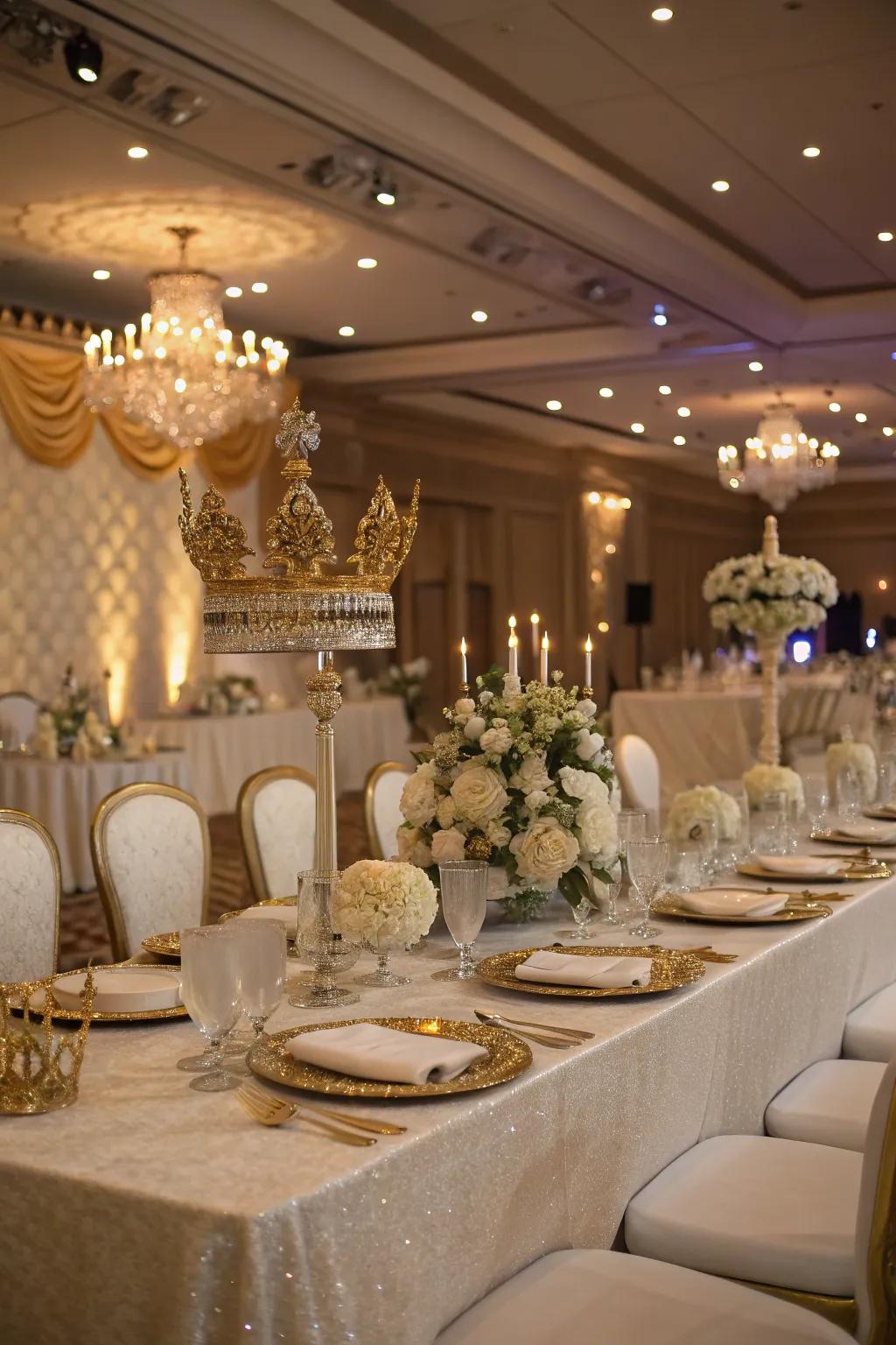 A King Table setting for a grand and intimate gathering.