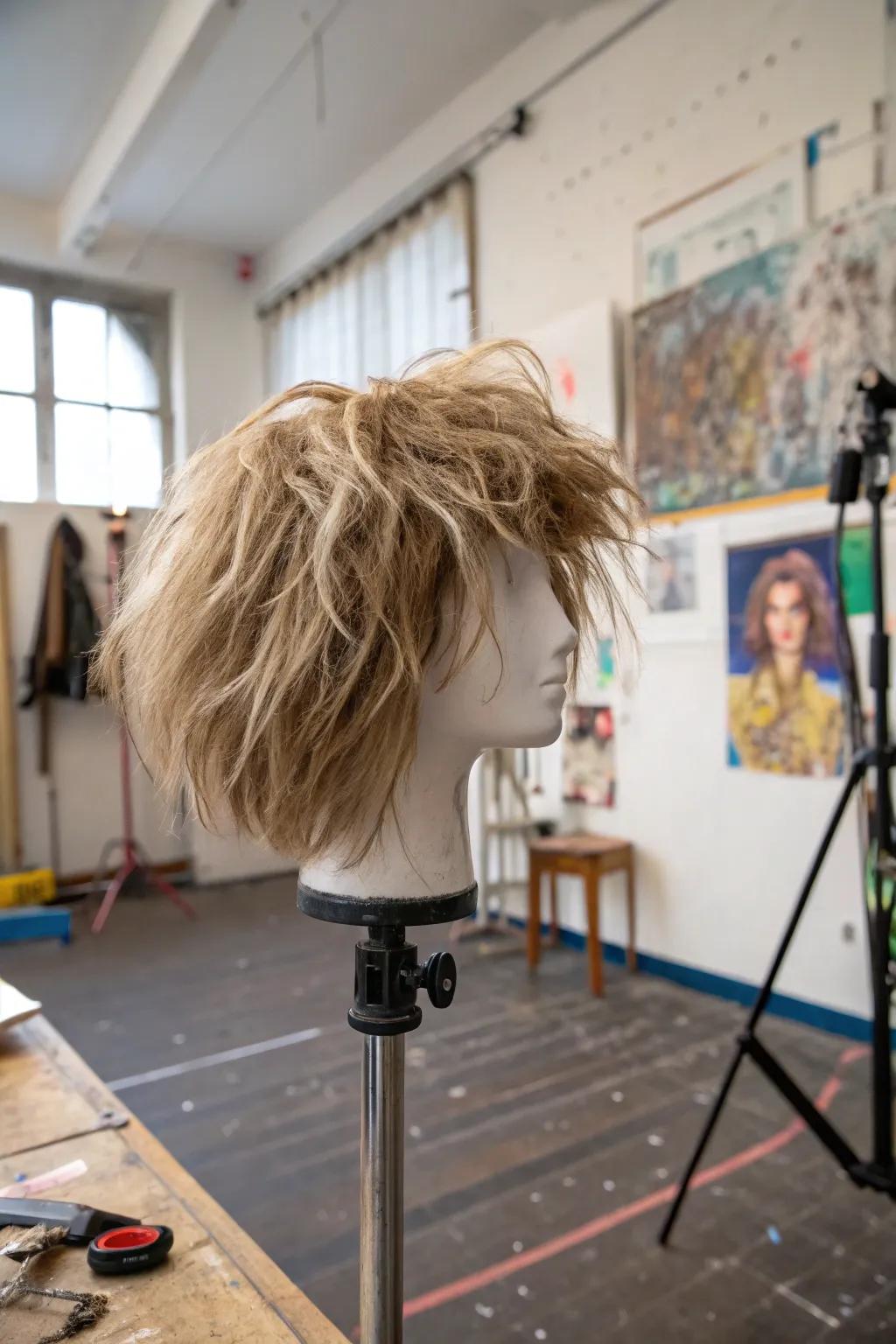 A messy bob wig captures the essence of Wendy Torrance's hairstyle.