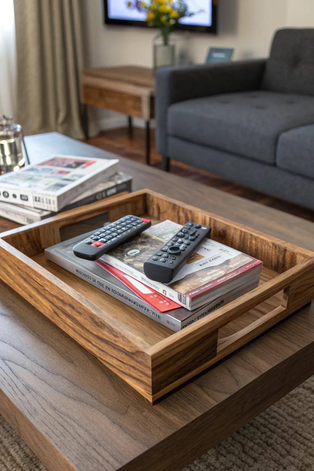 Elevate your living space with a handcrafted wooden tray—where functionality meets style.