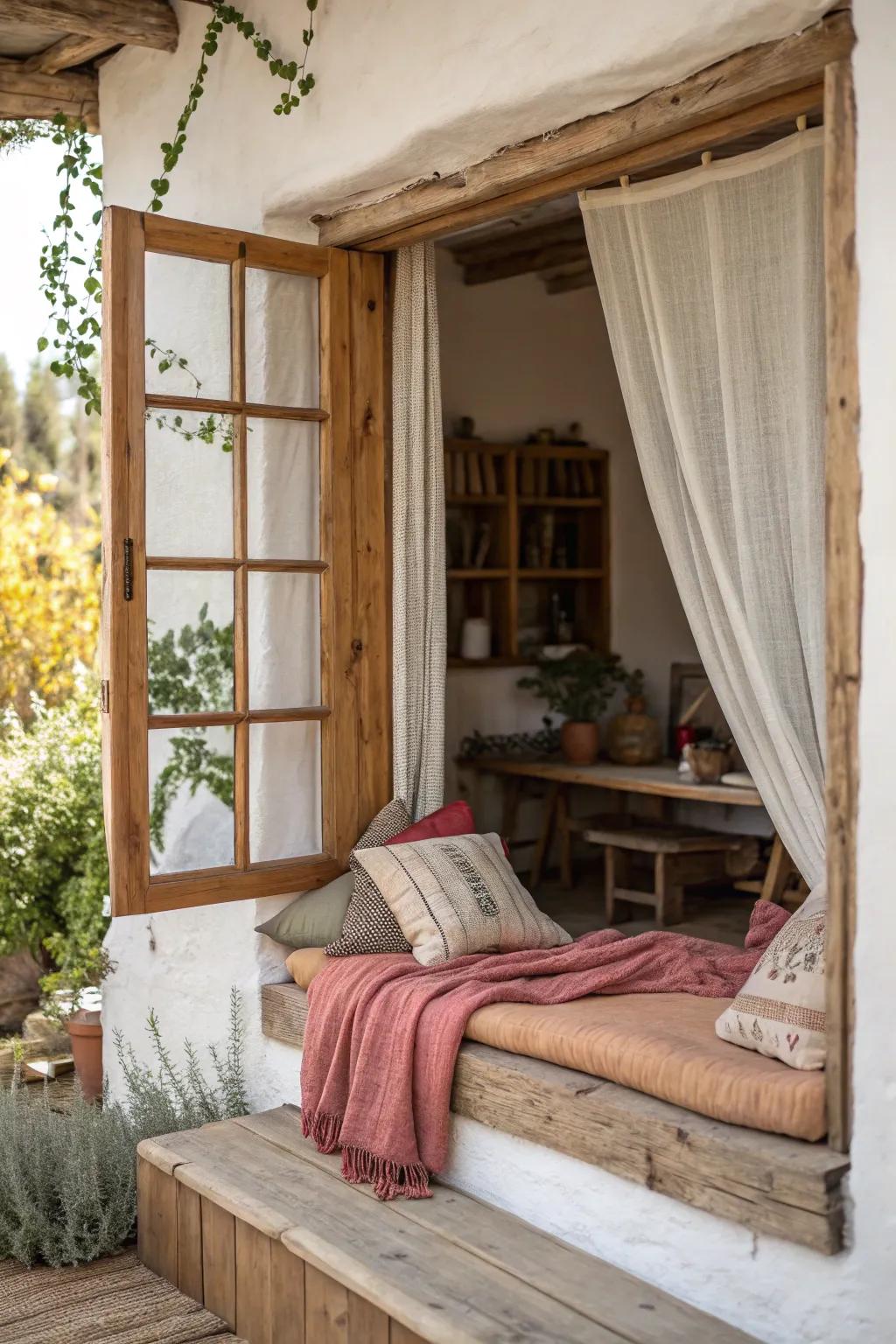 A rustic charm nook brings warmth and coziness into your home.