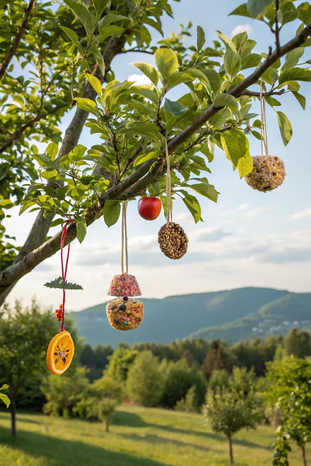 An edible tree offers a feast for local wildlife during the solstice.