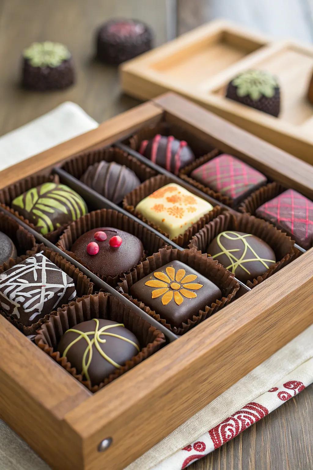 Delight the senses with artisanal chocolates.