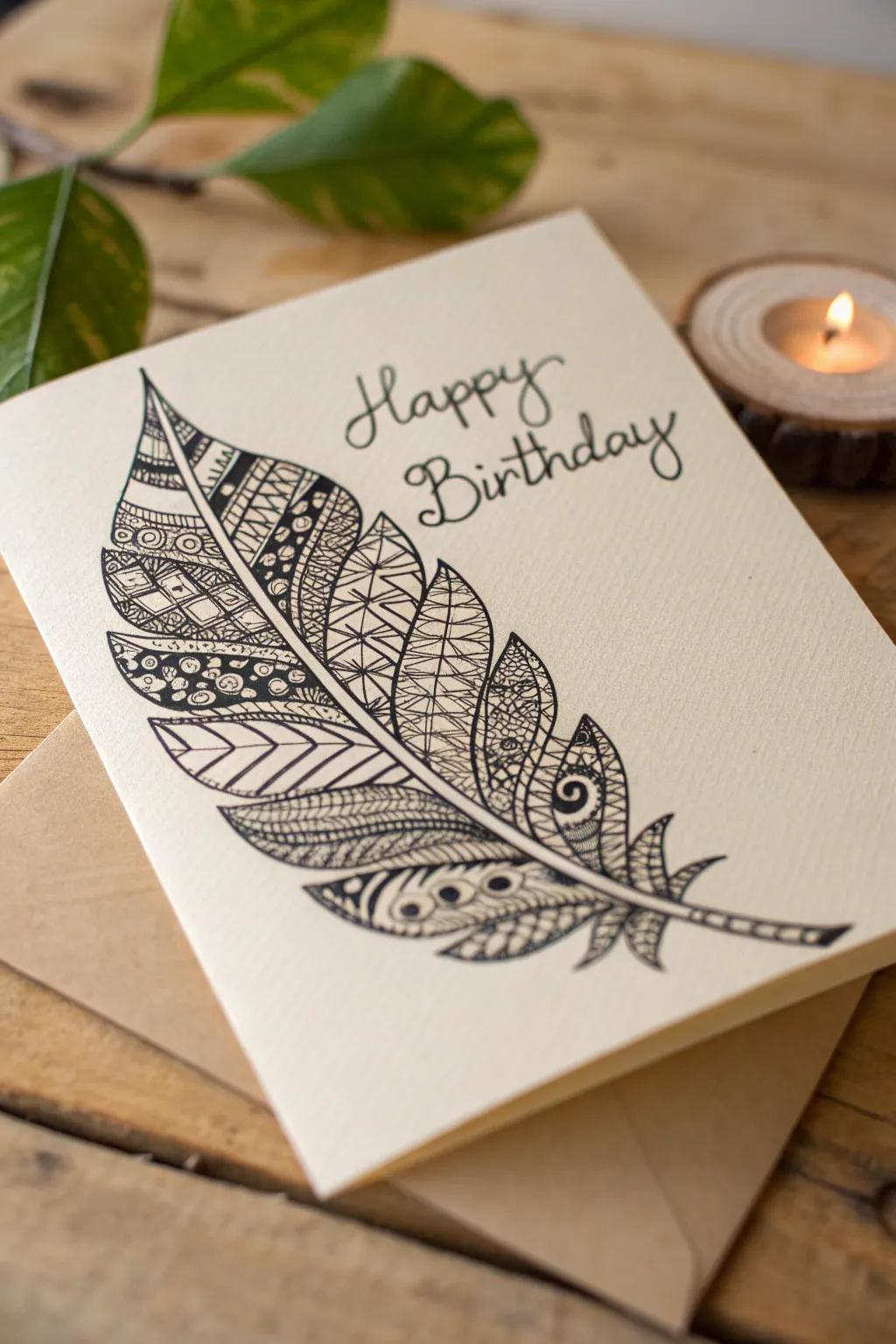 Embrace nature's artistry with Zentangle-inspired elegance.